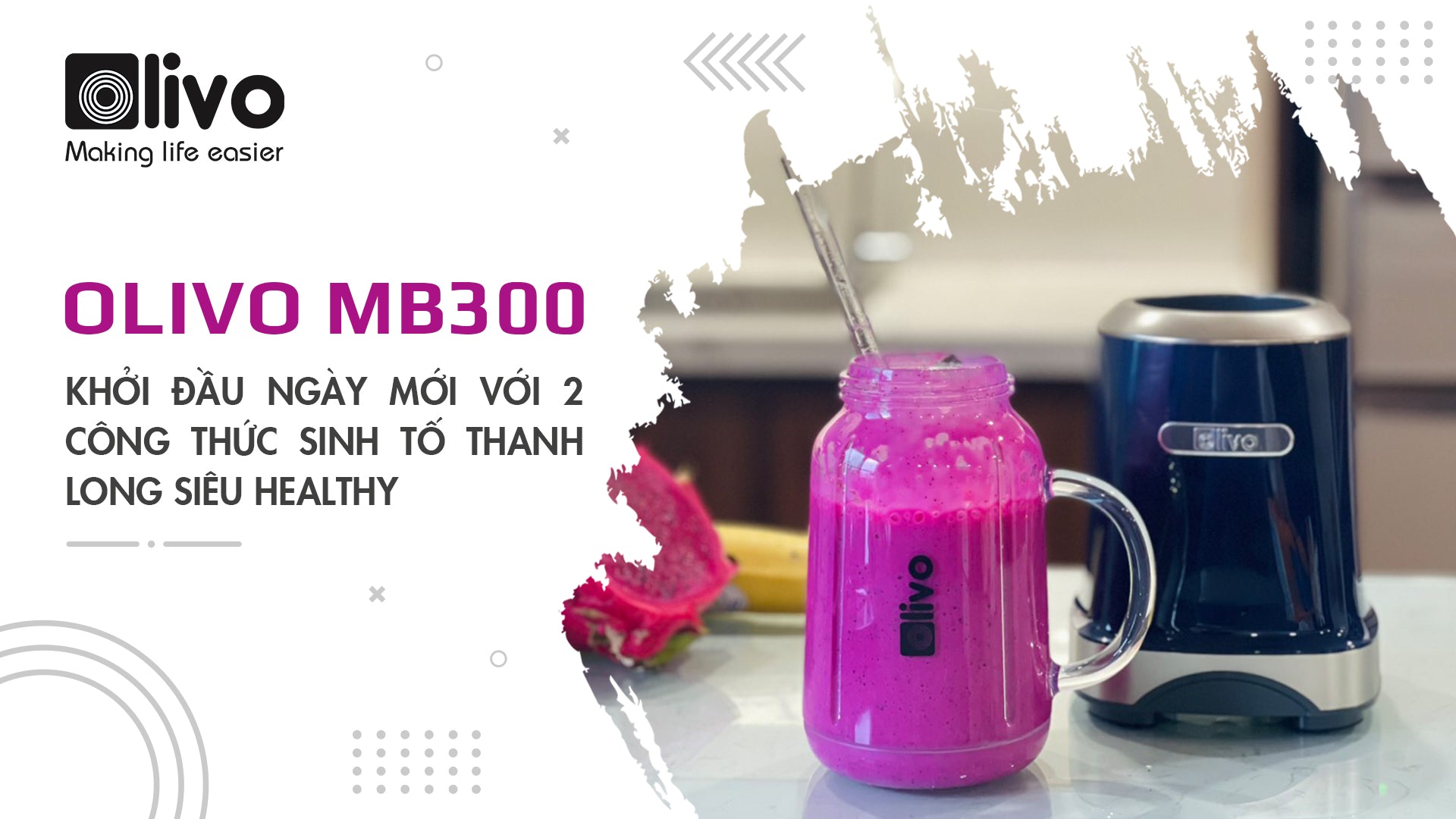 Khởi đầu ngày mới với 2 công thức sinh tố thanh long siêu healthy