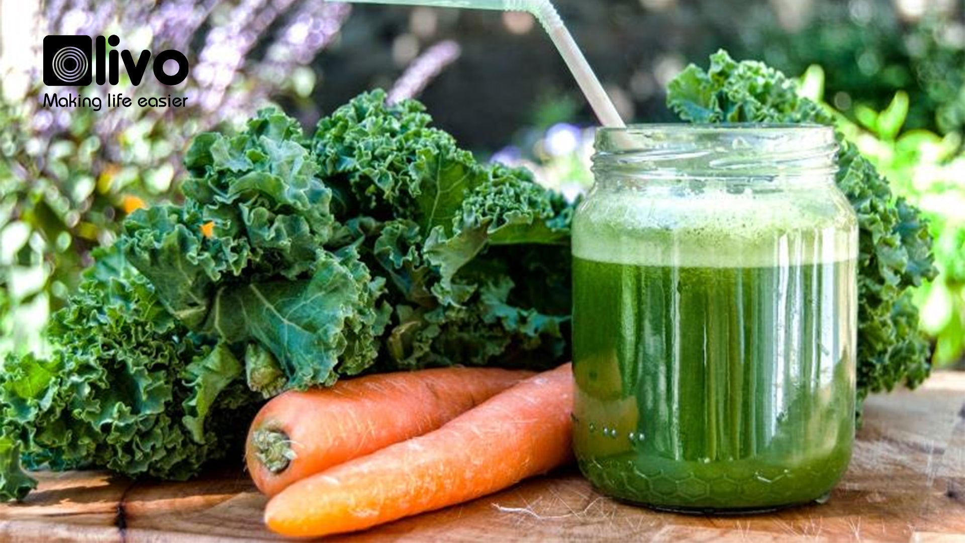 5 công thức nước ép rau cải xoăn với máy Olivo SJ210