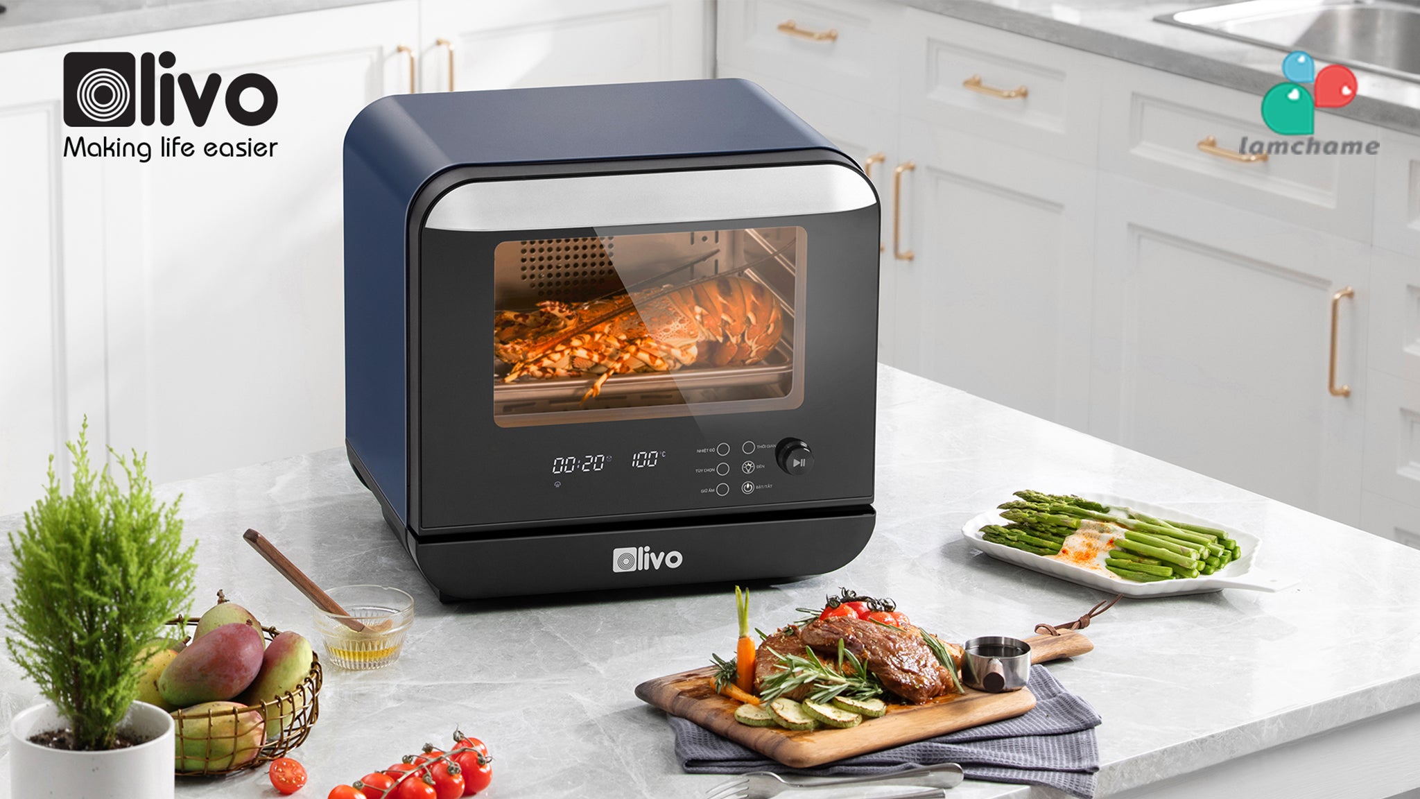 (Lamchame.vn) Nồi chiên hơi nước OLIVO SF18 - Bí quyết giữ trọn dinh dưỡng cho bữa cơm nhà