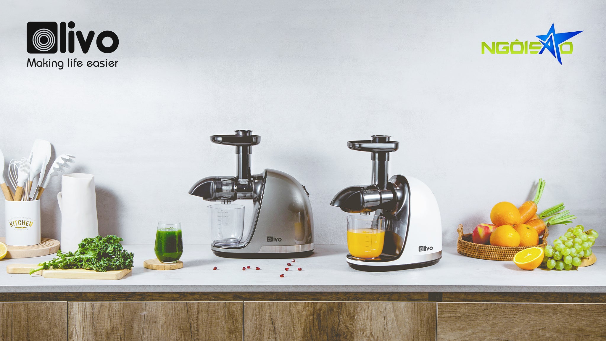 (Ngoisao.net) Ưu điểm của máy ép chậm trục ngang Olivo SJ22