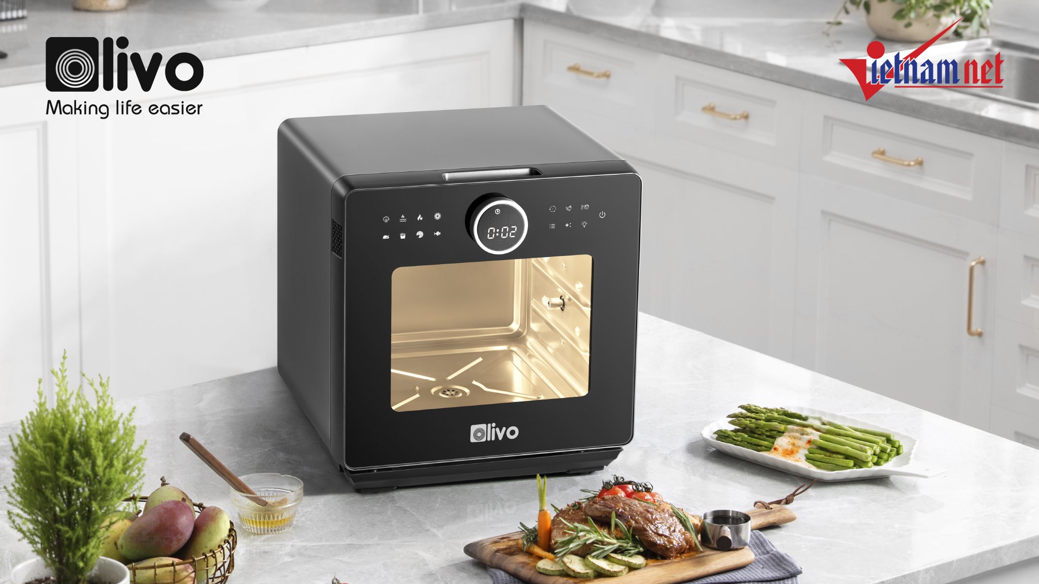 (Vietnamnet.vn) Điểm khác biệt của nồi chiên hơi nước thế hệ mới OLIVO SF16 PRO