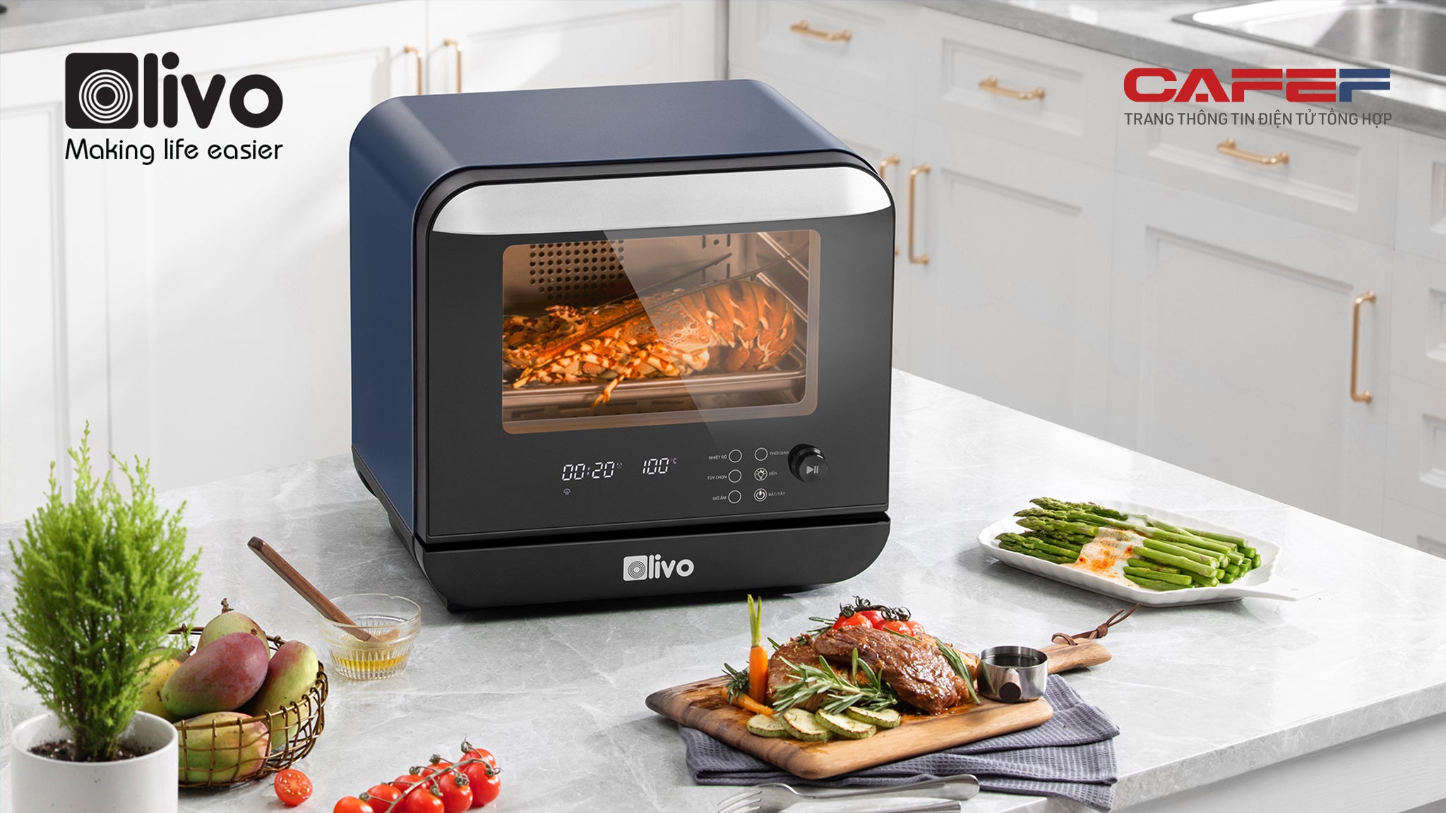 (Cafef.vn) Nồi chiên hơi nước OLIVO SF18 - Dấu ấn mới của thị trường gia dụng