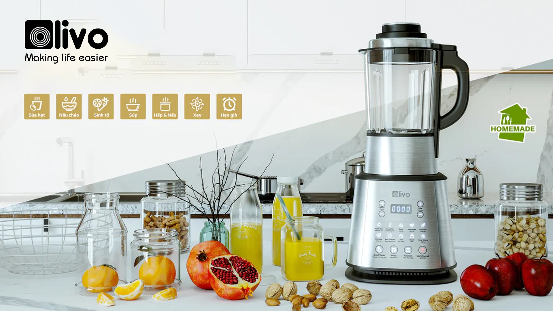 Máy làm sữa hạt Olivo X20 và những ưu điểm vượt trội