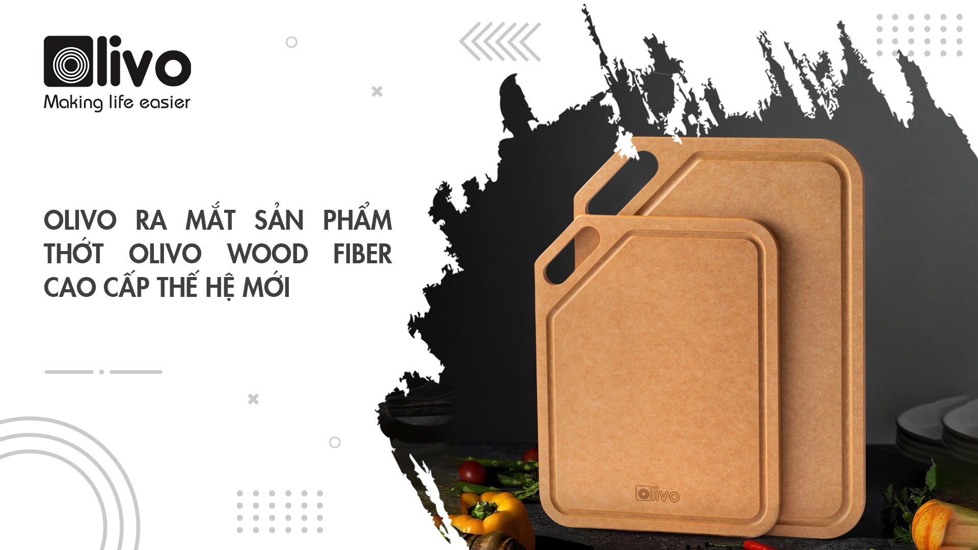 OLIVO ra mắt sản phẩm thớt OLIVO Wood Fiber cao cấp thế hệ mới