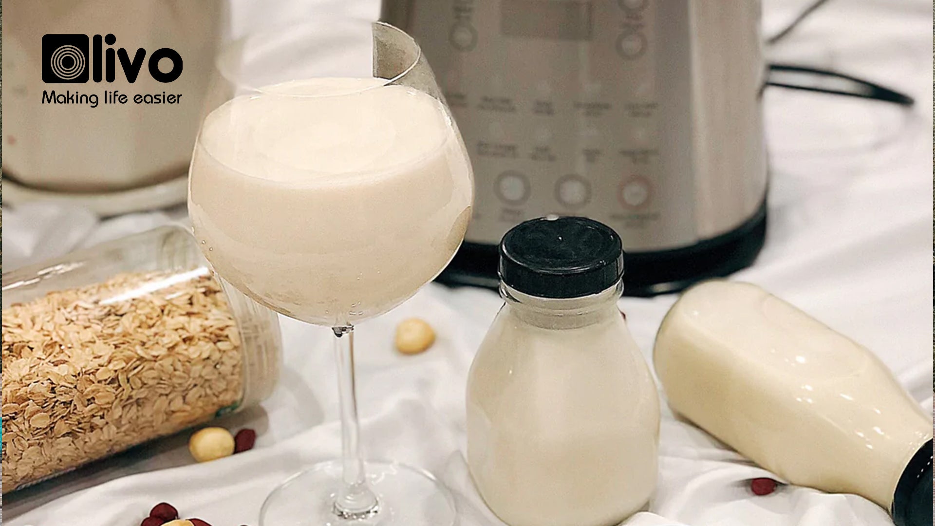 Sữa đậu phộng - hạt macca mix yến mạch đơn giản mà ngon