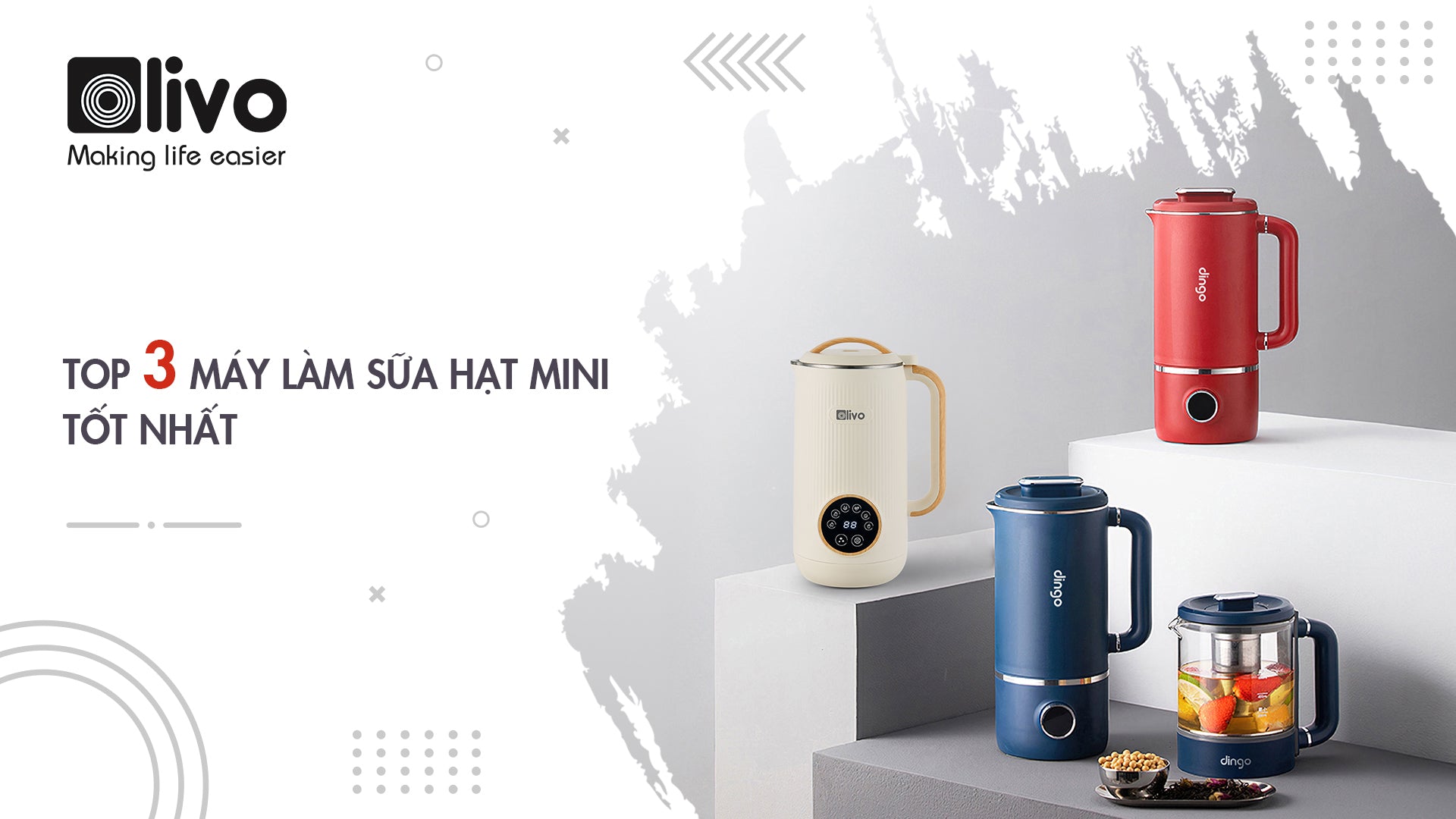 TOP 3 Máy làm sữa hạt mini được yêu thích nhất