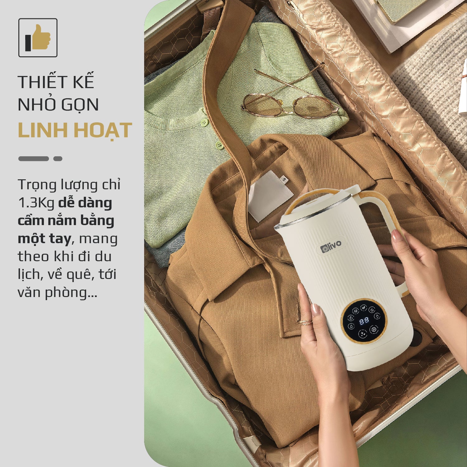 Máy Xay Nấu Đa Năng OLIVO CB400 PRO – Nhỏ Gọn Tiện Mang Theo – Đa Chức Năng – Cao Cấp