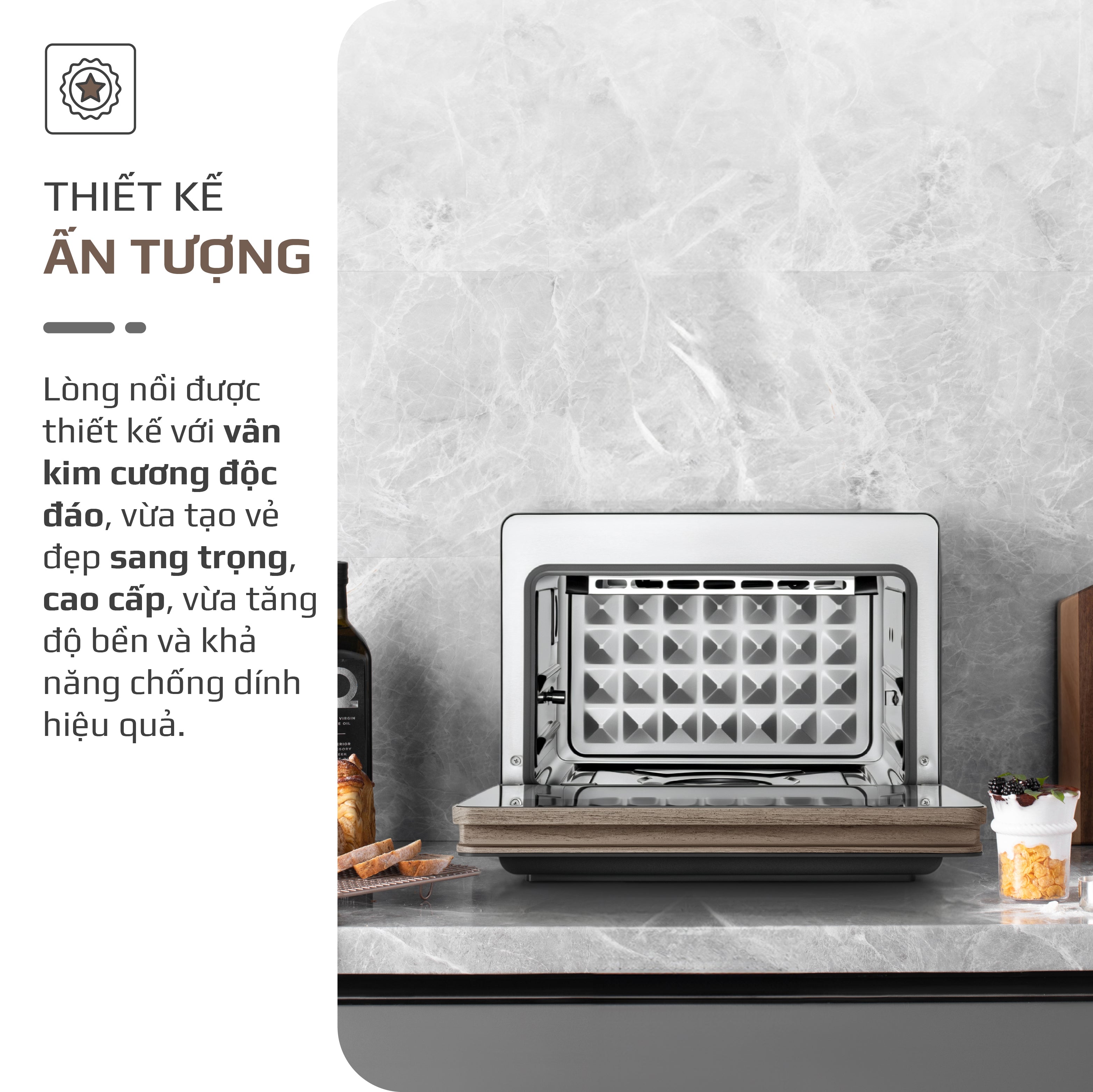 Nồi Chiên Hấp Đa Năng OLIVO SteamFry Xtra – Phiên Bản Cao Cấp, Bảng Điều Khiển OLED, Dung tích vượt trội 20L, Hấp Nano Steam/Chiên Eco Fry thế hệ thứ 2, 70 Chế Độ Cài Sẵn, Vệ Sinh Dễ Dàng