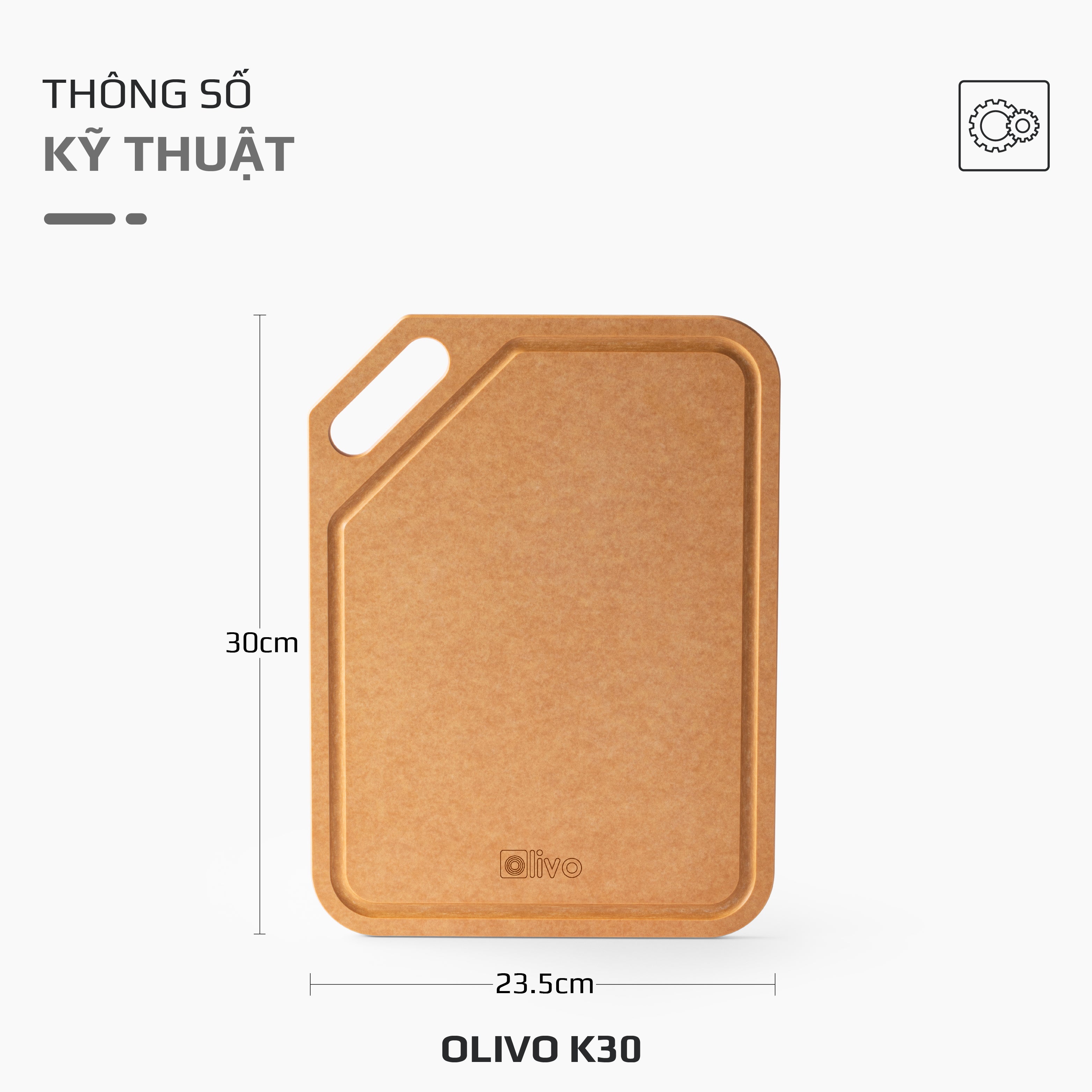 THỚT OLIVO WOOD FIBER - Chống Cong Vênh, Ẩm Mốc, Không Bị Mùi Hôi - Sử Dụng Được Với Máy Rửa Bát