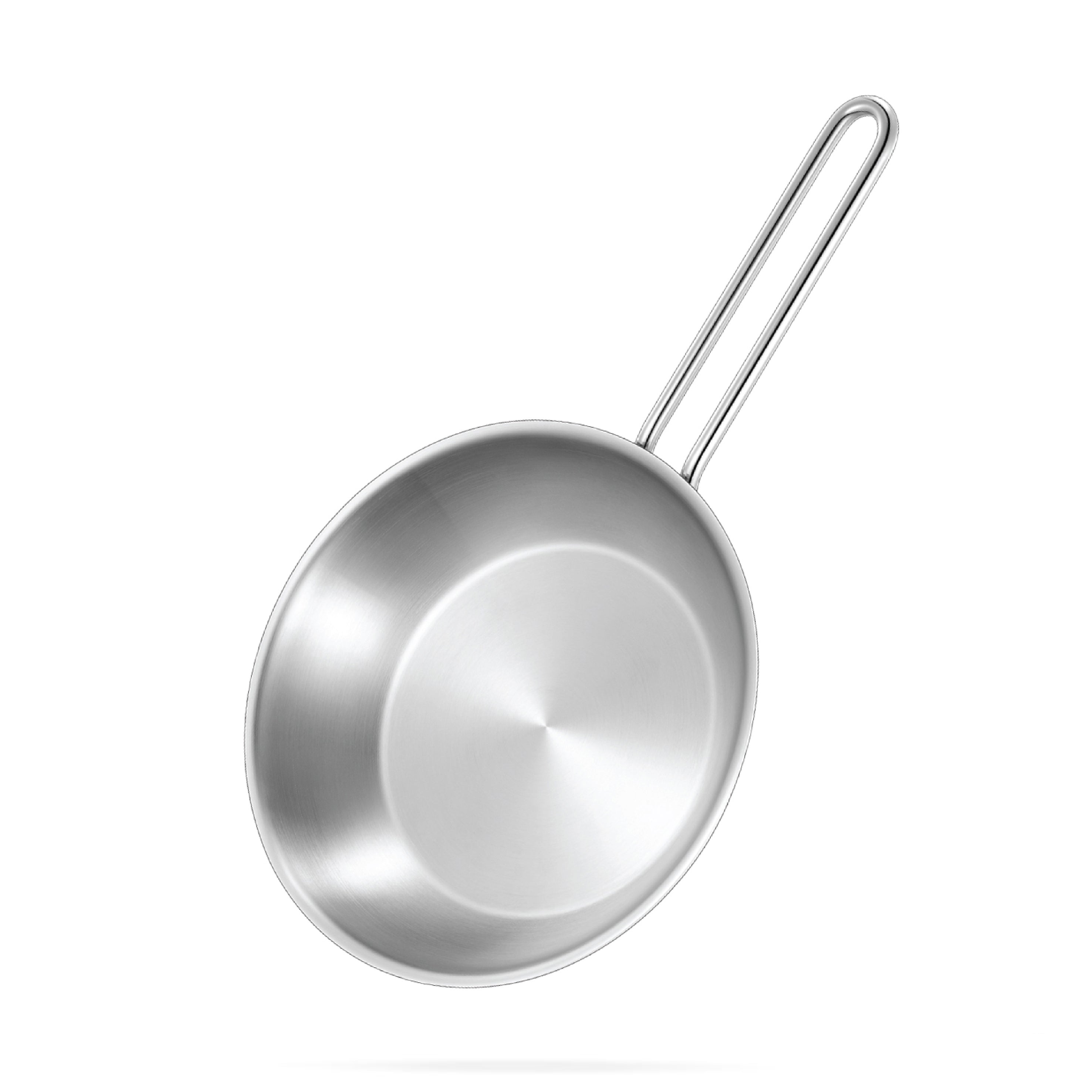 CHẢO INOX OLIVO P2045 – Chống Dính Tự Nhiên, Đáy 3 Lớp, Đường Kính 20cm, Sâu Lòng 4.5cm, Nấu Được Trên Mọi Loại Bếp