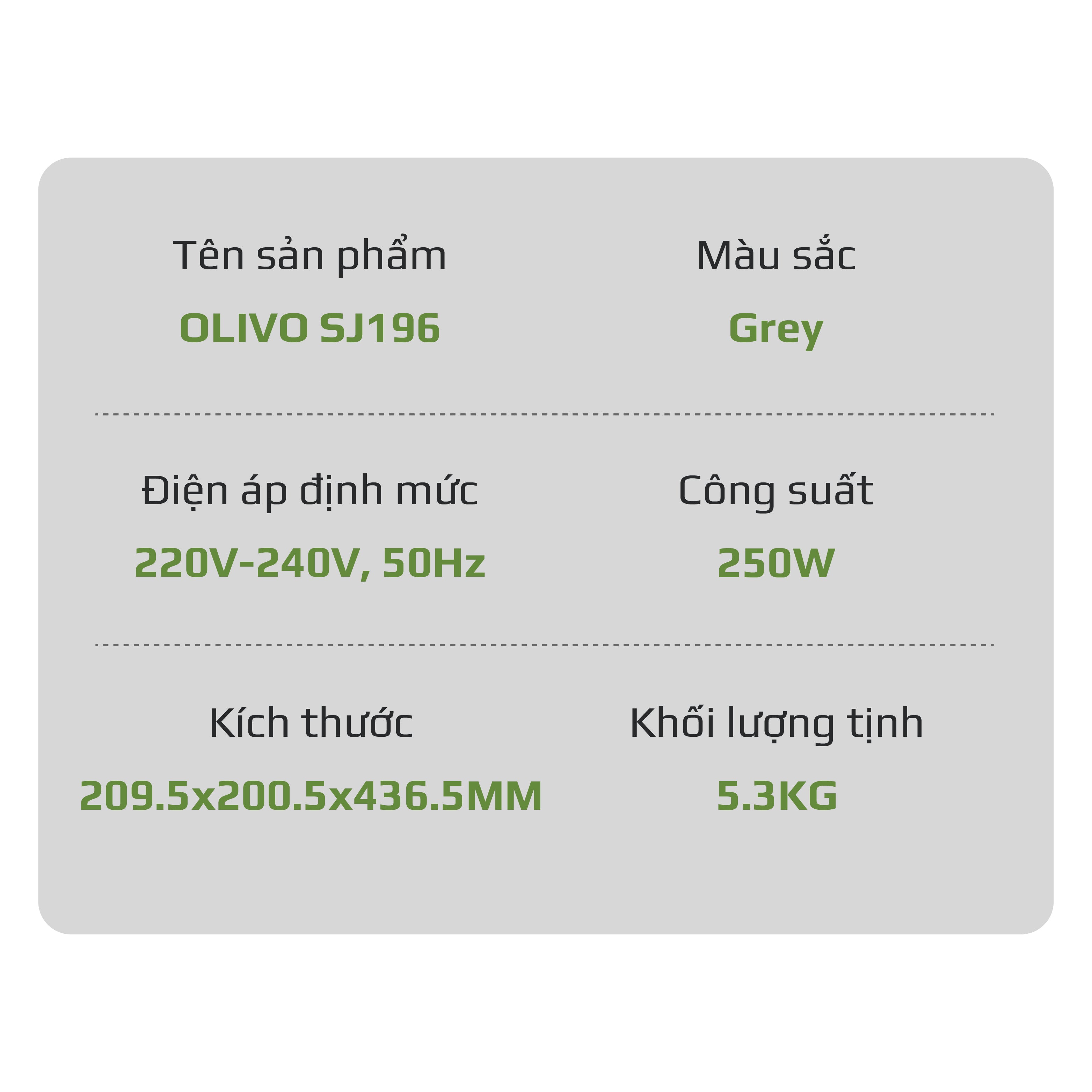 Máy Ép Chậm OLIVO SJ196 Titanium - Ép Trái Cây Nguyên Quả - Động Cơ AC Cao Cấp, Êm Nhất Thị Trường