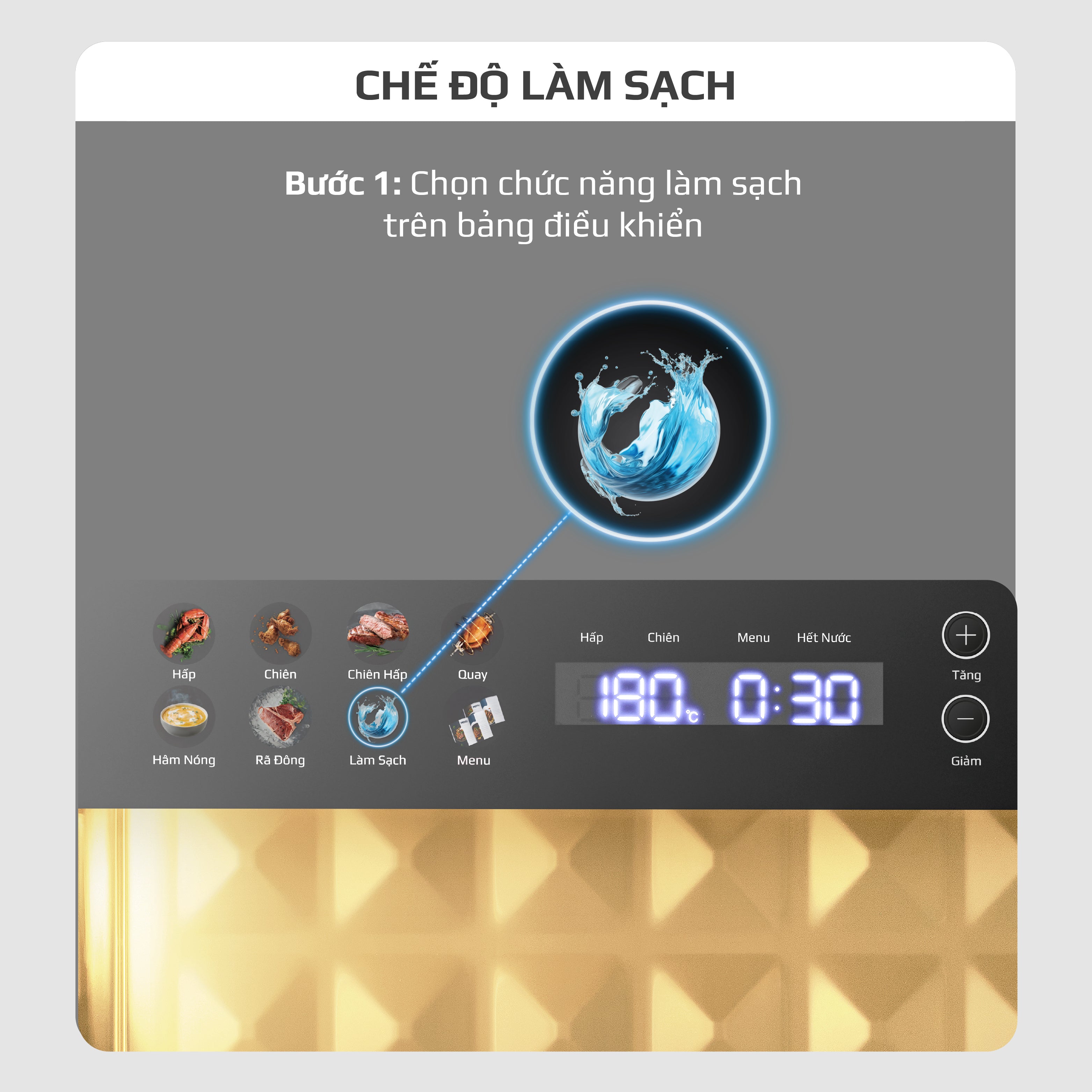 Nồi Chiên Hấp Đa Năng OLIVO SteamFry Xtra – Phiên Bản Cao Cấp, Bảng Điều Khiển OLED, Dung tích vượt trội 20L, Hấp Nano Steam/Chiên Eco Fry thế hệ thứ 2, 70 Chế Độ Cài Sẵn, Vệ Sinh Dễ Dàng