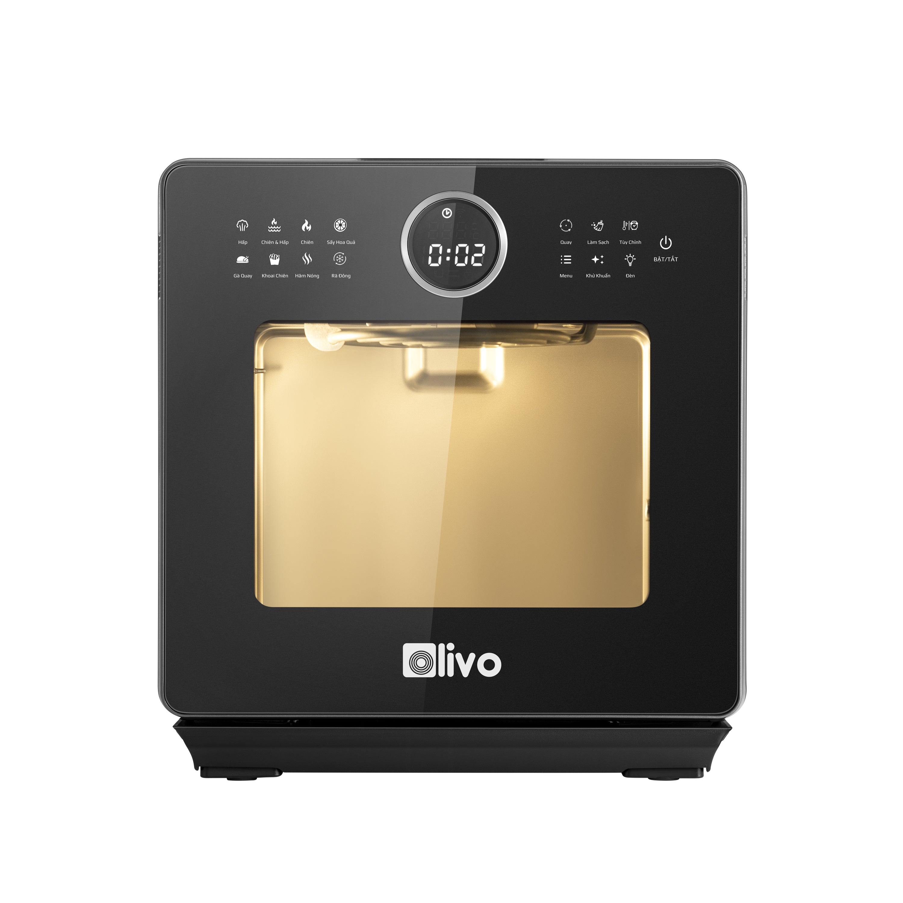 Nồi Chiên Hấp Đa Năng OLIVO SF16 PRO 2025 - 70 Chế Độ Cài Sẵn, Toàn Bộ Khoang Nồi Và Phụ Kiện Bằng Inox 304 Cao Cấp, Dung Tích 16L, Vệ Sinh Dễ Dàng