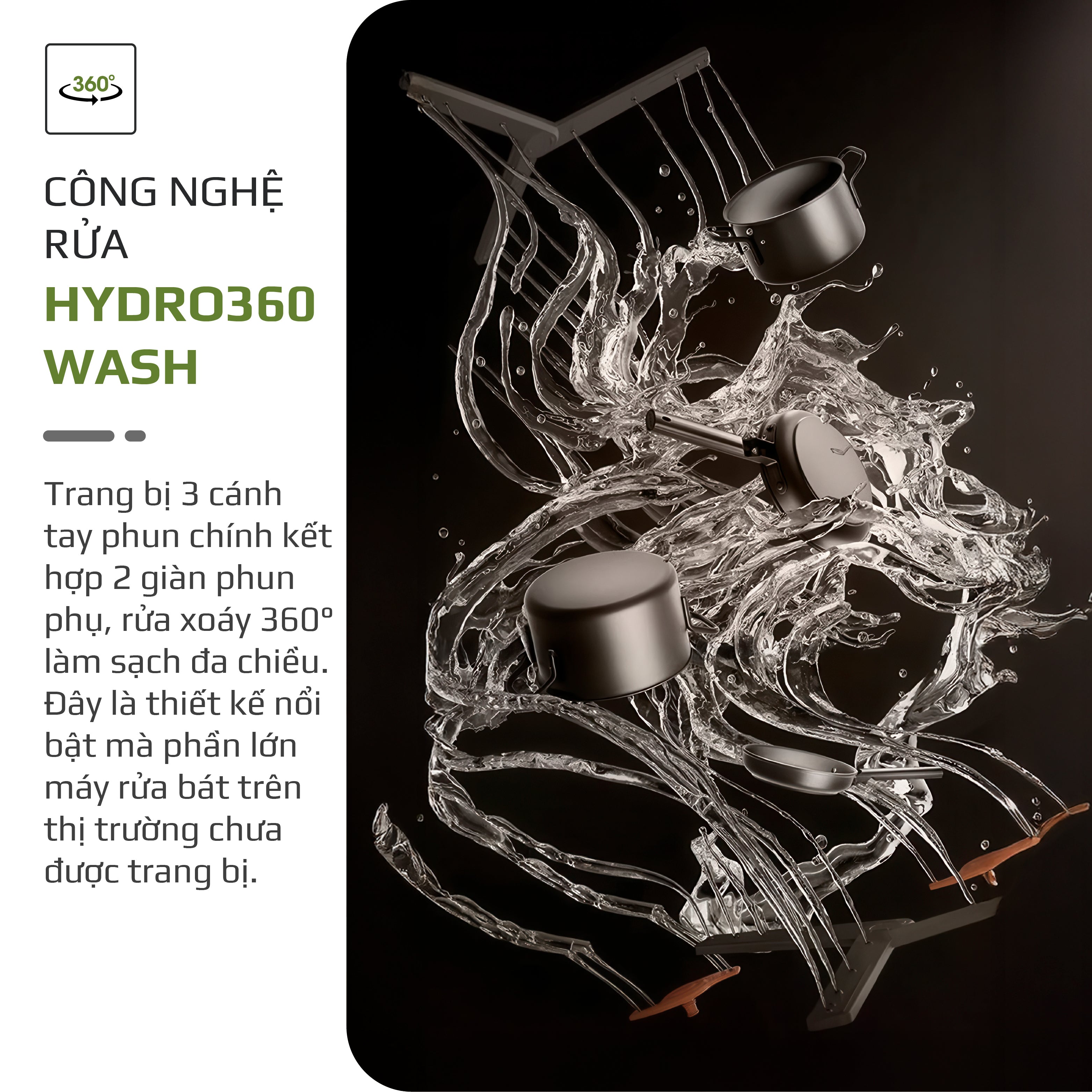 Máy Rửa Bát OLIVO DW18 - 3 Giỏ Linh Hoạt - Tải Trọng 18 Bộ Bát Đĩa - Sấy Turbo EcoDry - Rửa Hydro360 Wash -16 Chương Trình - Khử Khuẩn UV