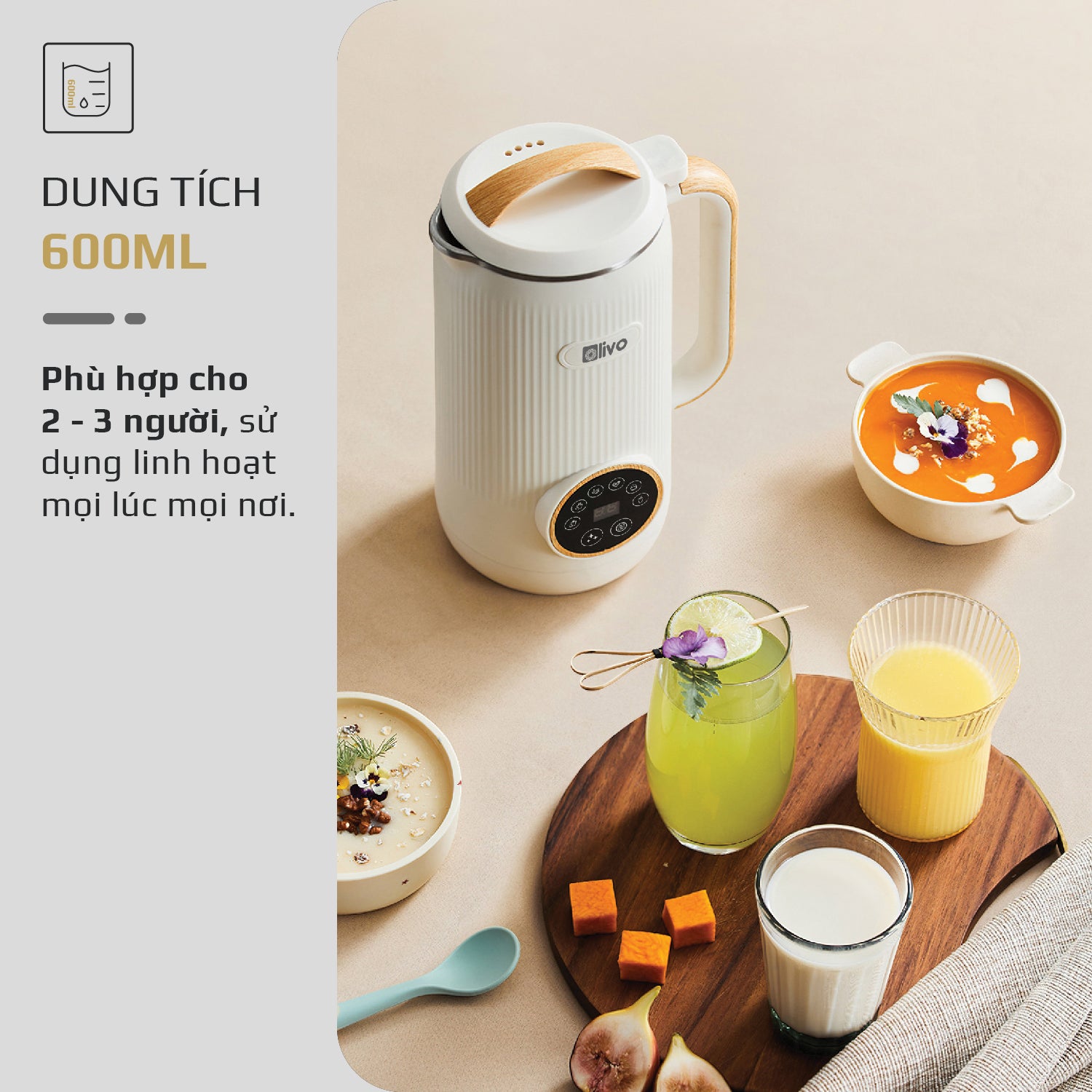 Máy Xay Nấu Đa Năng OLIVO CB400 PRO – Nhỏ Gọn Tiện Mang Theo – Đa Chức Năng – Cao Cấp