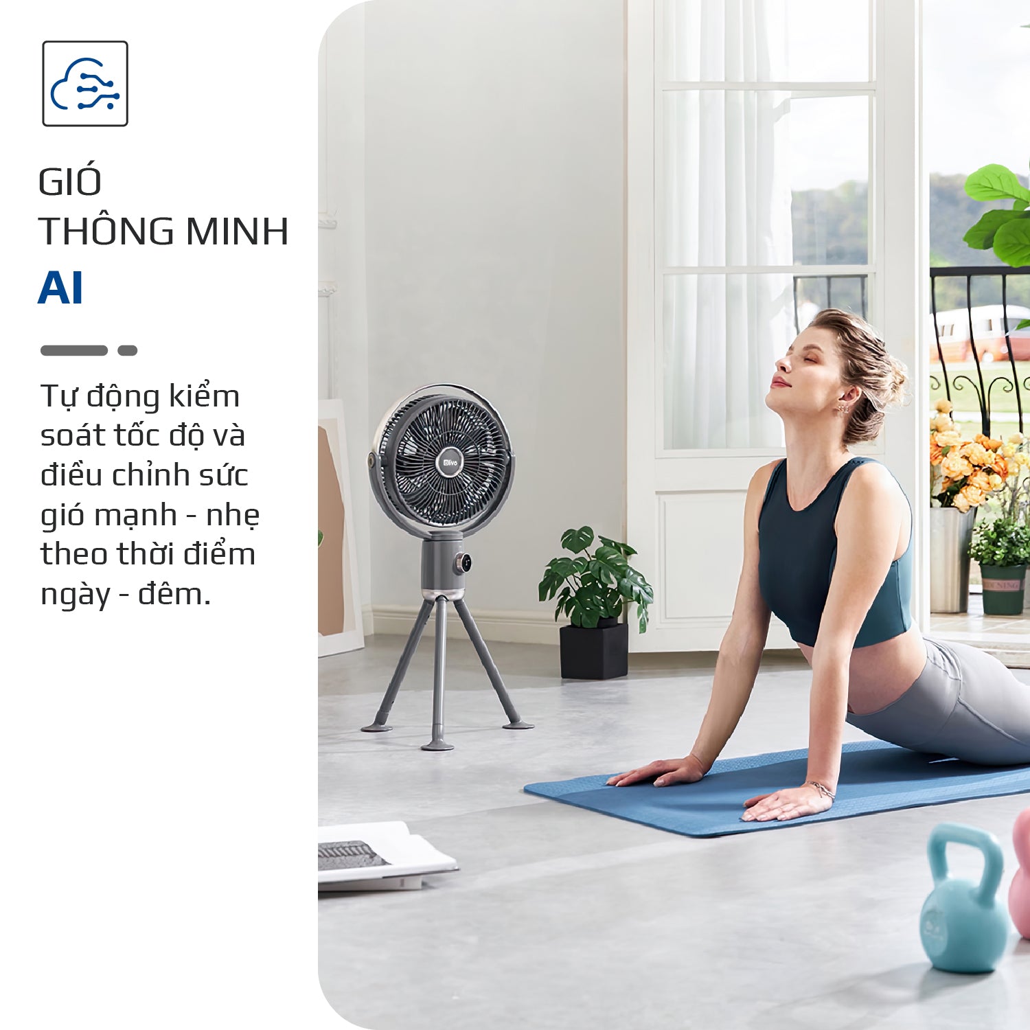 Quạt Tuần Hoàn Không Khí – Quạt Không Dây OLIVO WF1 – Chạy Êm, Sạc Nhanh 2.5 Giờ, Hoạt Động Bền Bỉ 48h – Gấp Gọn Dễ Dàng