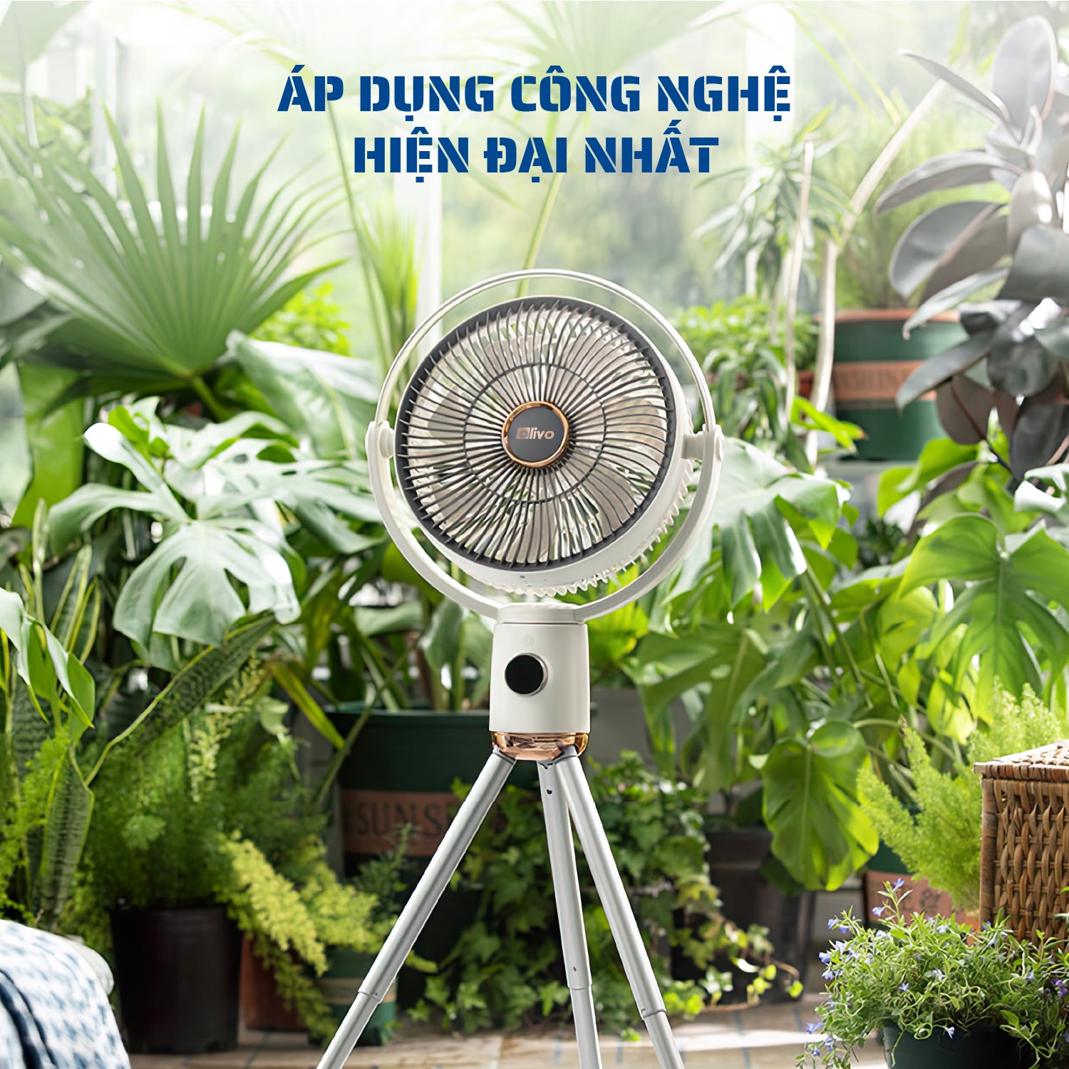 Quạt Tuần Hoàn Không Khí – Quạt Không Dây OLIVO WF1 – Chạy Êm, Sạc Nhanh 2.5 Giờ, Hoạt Động Bền Bỉ 48h – Gấp Gọn Dễ Dàng