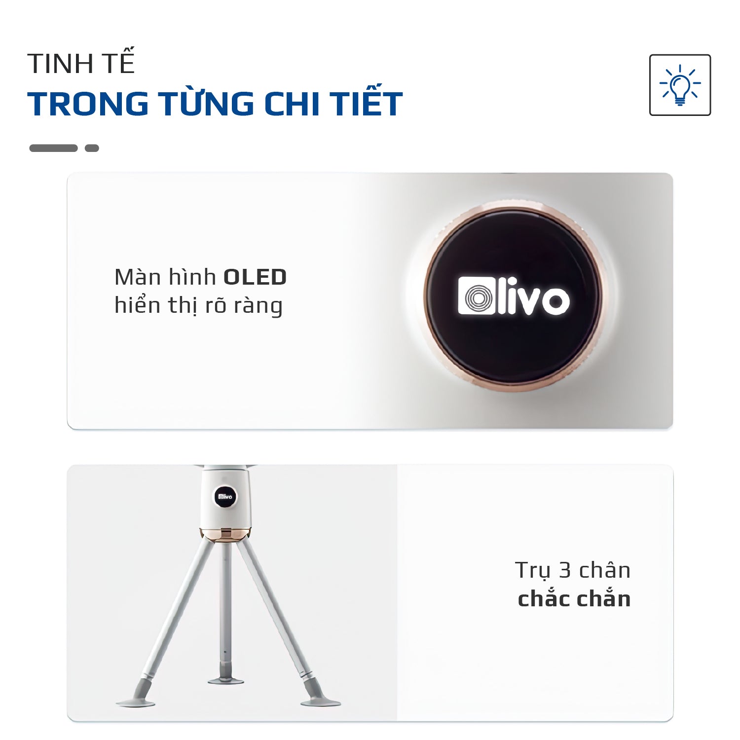 Quạt Tuần Hoàn Không Khí – Quạt Không Dây OLIVO WF1 – Chạy Êm, Sạc Nhanh 2.5 Giờ, Hoạt Động Bền Bỉ 48h – Gấp Gọn Dễ Dàng