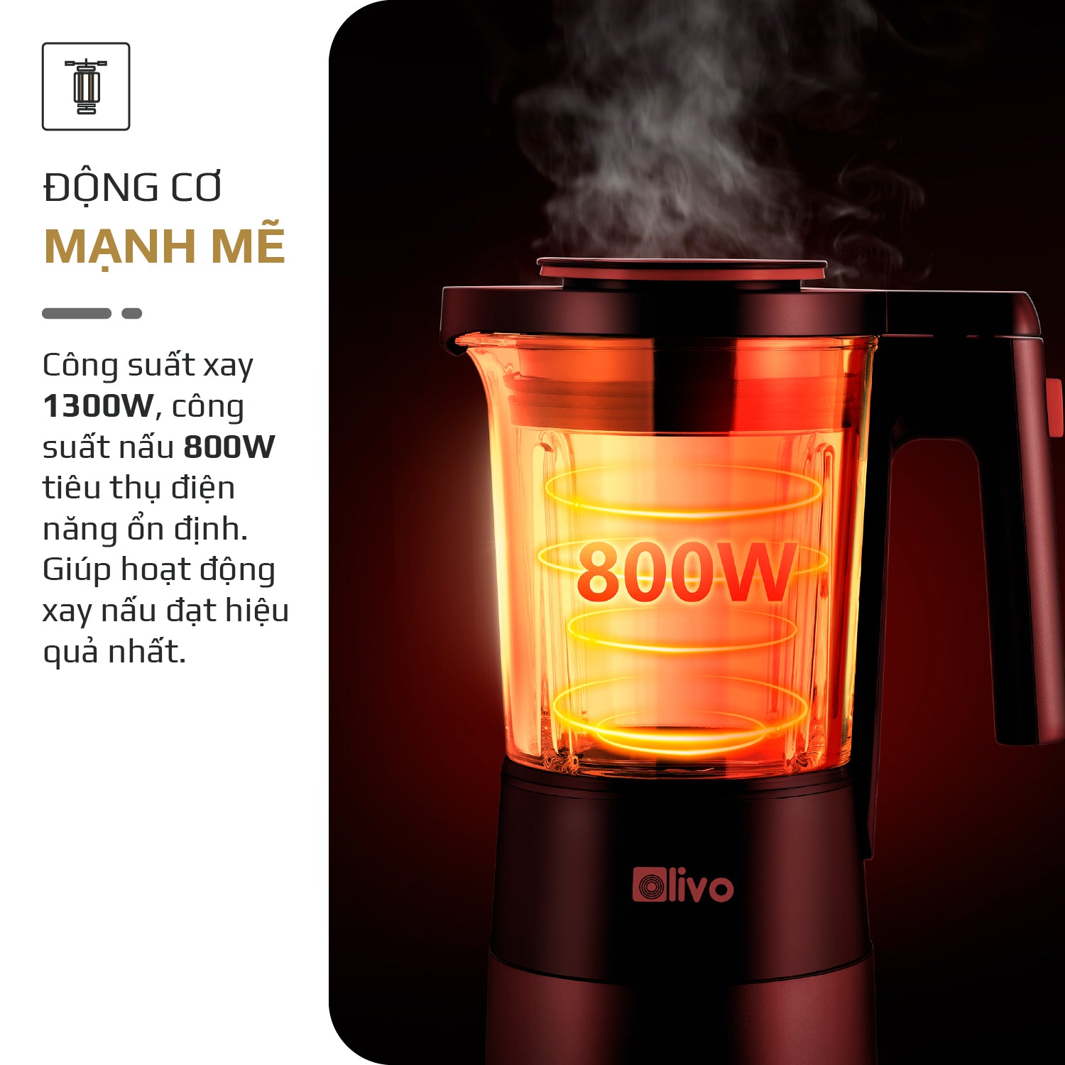 Máy Xay Nấu Đa Năng OLIVO X24 PRO - Đa Chức Năng - Chống Trào Tuyệt Đối - Mâm Nhiệt Gốm Chống Dính