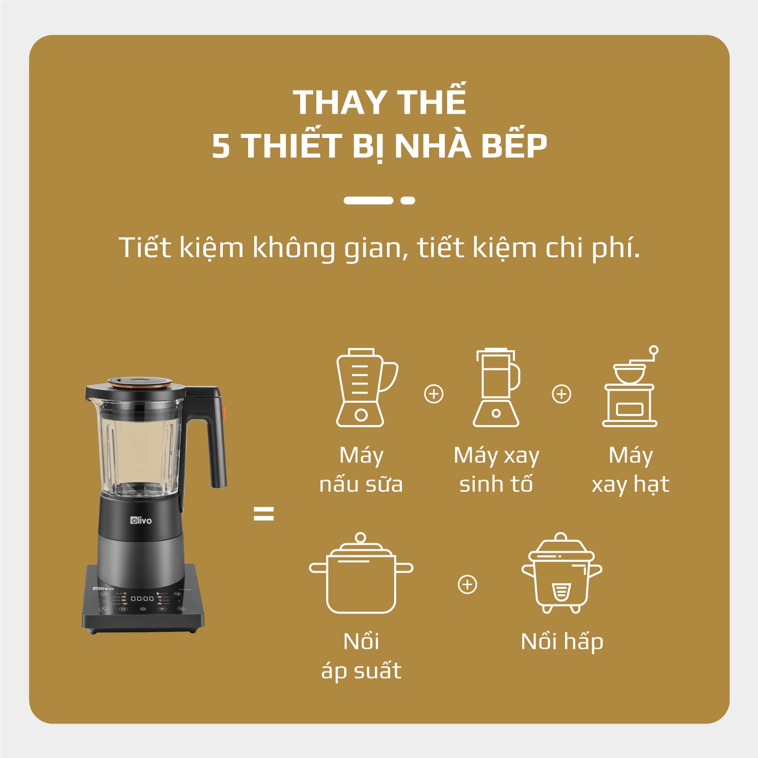 Máy Xay Nấu Đa Năng OLIVO X24 PRO - Đa Chức Năng - Chống Trào Tuyệt Đối - Mâm Nhiệt Gốm Chống Dính