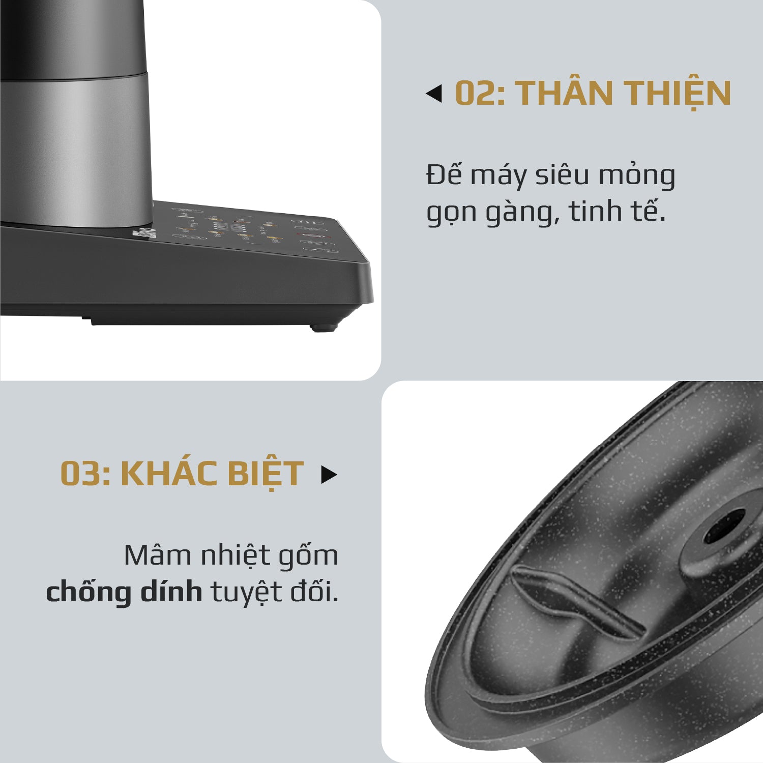 Máy Xay Nấu Đa Năng OLIVO X24 PRO - Đa Chức Năng - Chống Trào Tuyệt Đối - Mâm Nhiệt Gốm Chống Dính