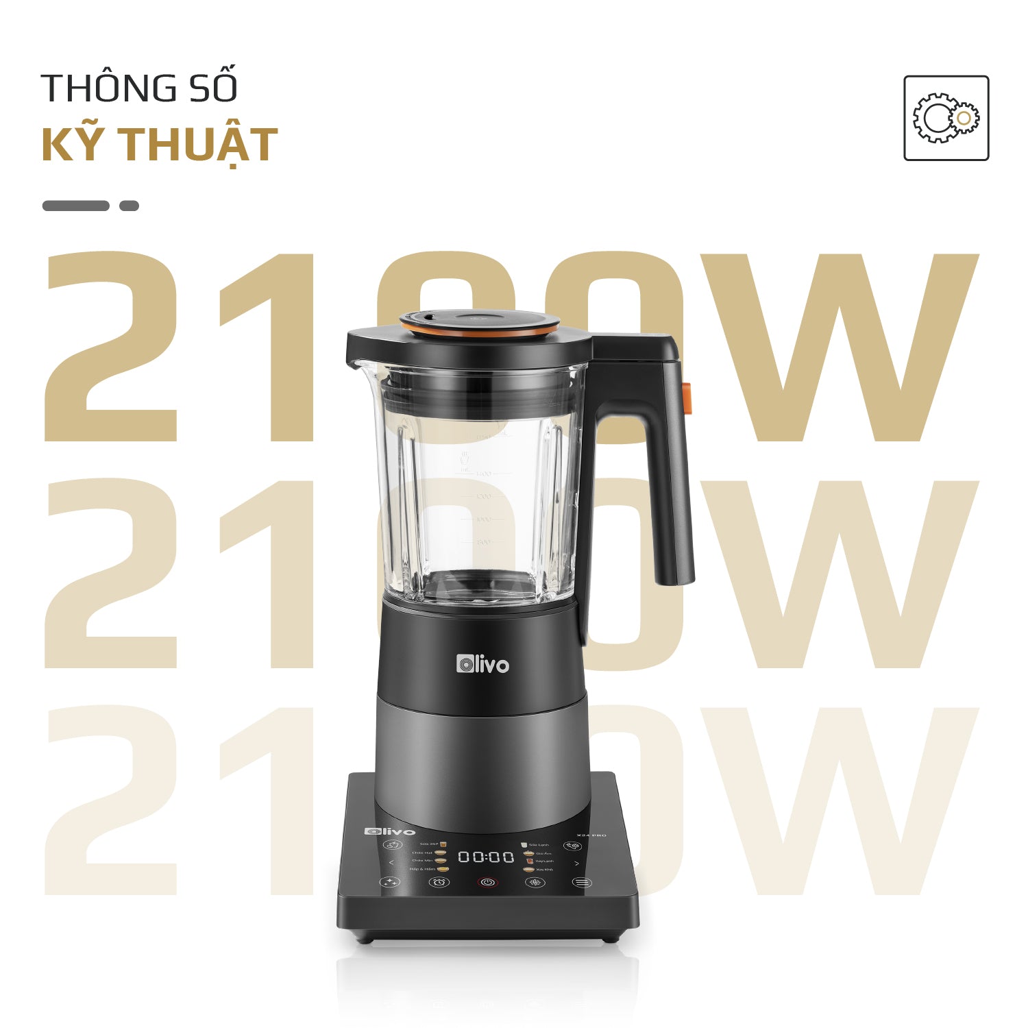 Máy Xay Nấu Đa Năng OLIVO X24 PRO - Đa Chức Năng - Chống Trào Tuyệt Đối - Mâm Nhiệt Gốm Chống Dính