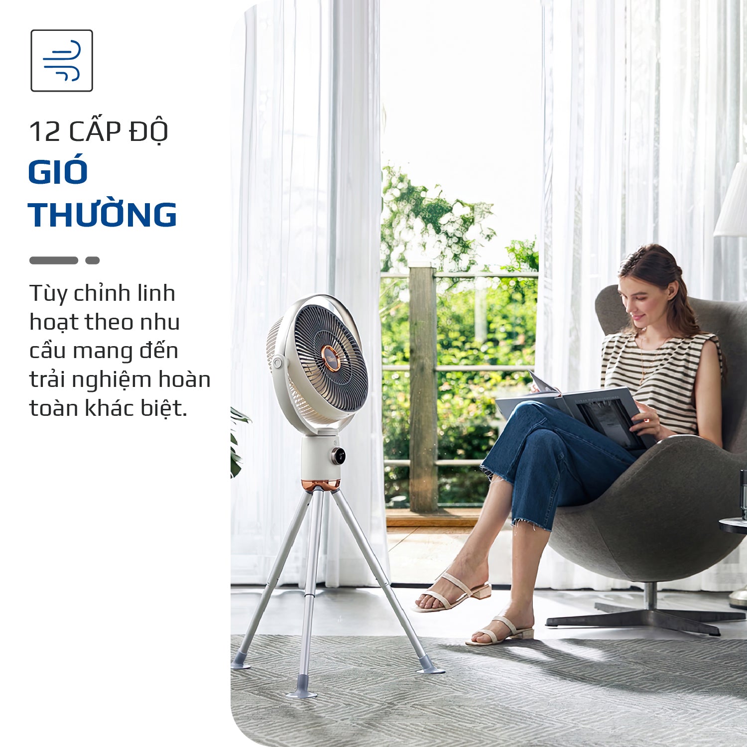 Quạt Tuần Hoàn Không Khí – Quạt Không Dây OLIVO WF1 – Chạy Êm, Sạc Nhanh 2.5 Giờ, Hoạt Động Bền Bỉ 48h – Gấp Gọn Dễ Dàng
