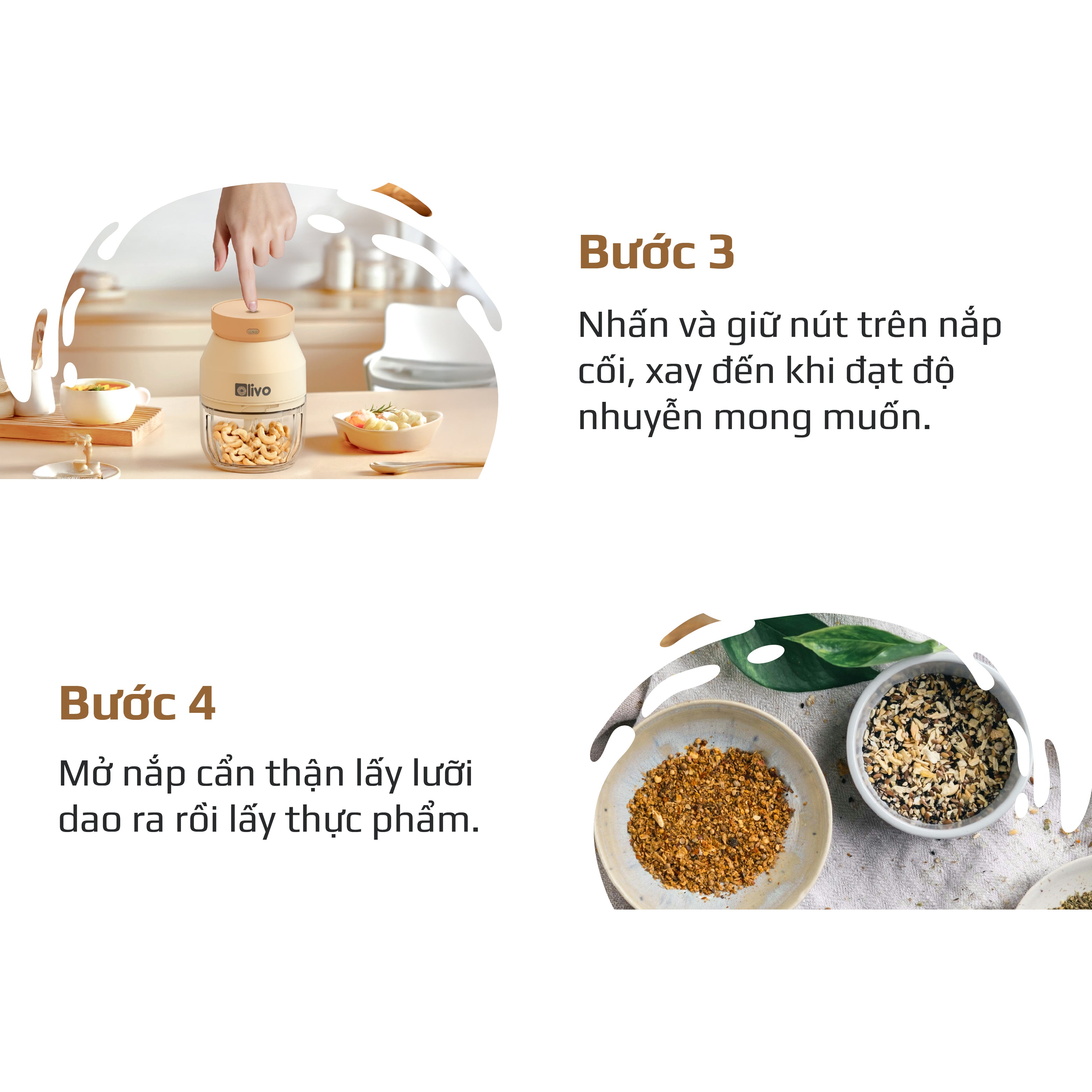 Máy Xay Thực Phẩm Đa Năng Sạc Pin OLIVO RFC270 – Xay Tỏi Ớt, Xay Thịt, Xay Hạt Tiện Lợi – Pin Sạc Bền Bỉ – Dung Tích 270ML – Dễ Dàng Vệ Sinh