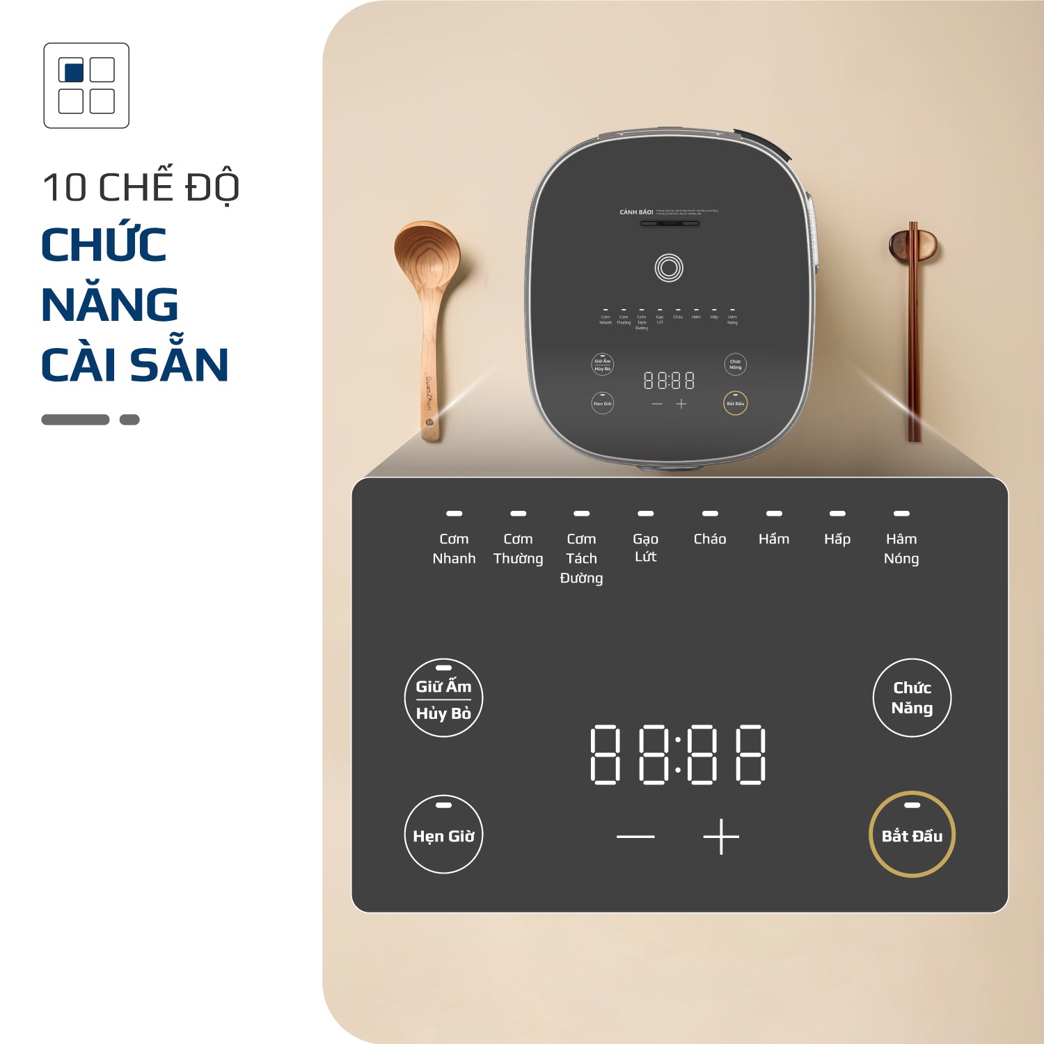 Nồi Cơm Điện OLIVO RC86 - Lòng Nồi INOX 304 Chống Dính Tự Nhiên, Nấu Cơm Ngon, Thiết Kế Tinh Tế, Sang Trọng