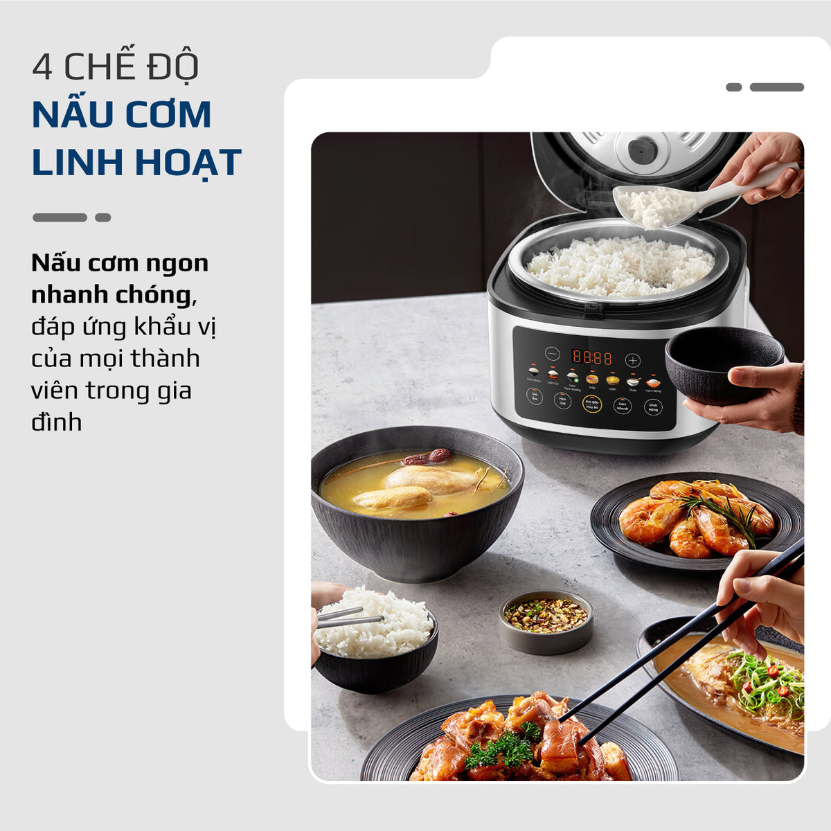 Nồi Cơm Điện OLIVO RC88 – Lòng Nồi INOX 304 Chống Dính Tự Nhiên, Bảng Điều Khiển OLED Sống Động, Nấu Cơm Ngon, Thiết Kế Sang Trọng