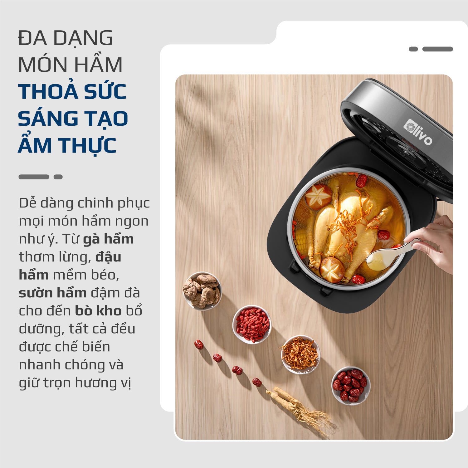 Nồi Cơm Điện Cao Tần OLIVO RC900IH – Lòng Nồi INOX 316L Cao Cấp, Công Nghệ Cao Tần Giữ Trọn Dinh Dưỡng, Bảng Điều Khiển Oled Sống Động, Hiện Đại, Cao Cấp