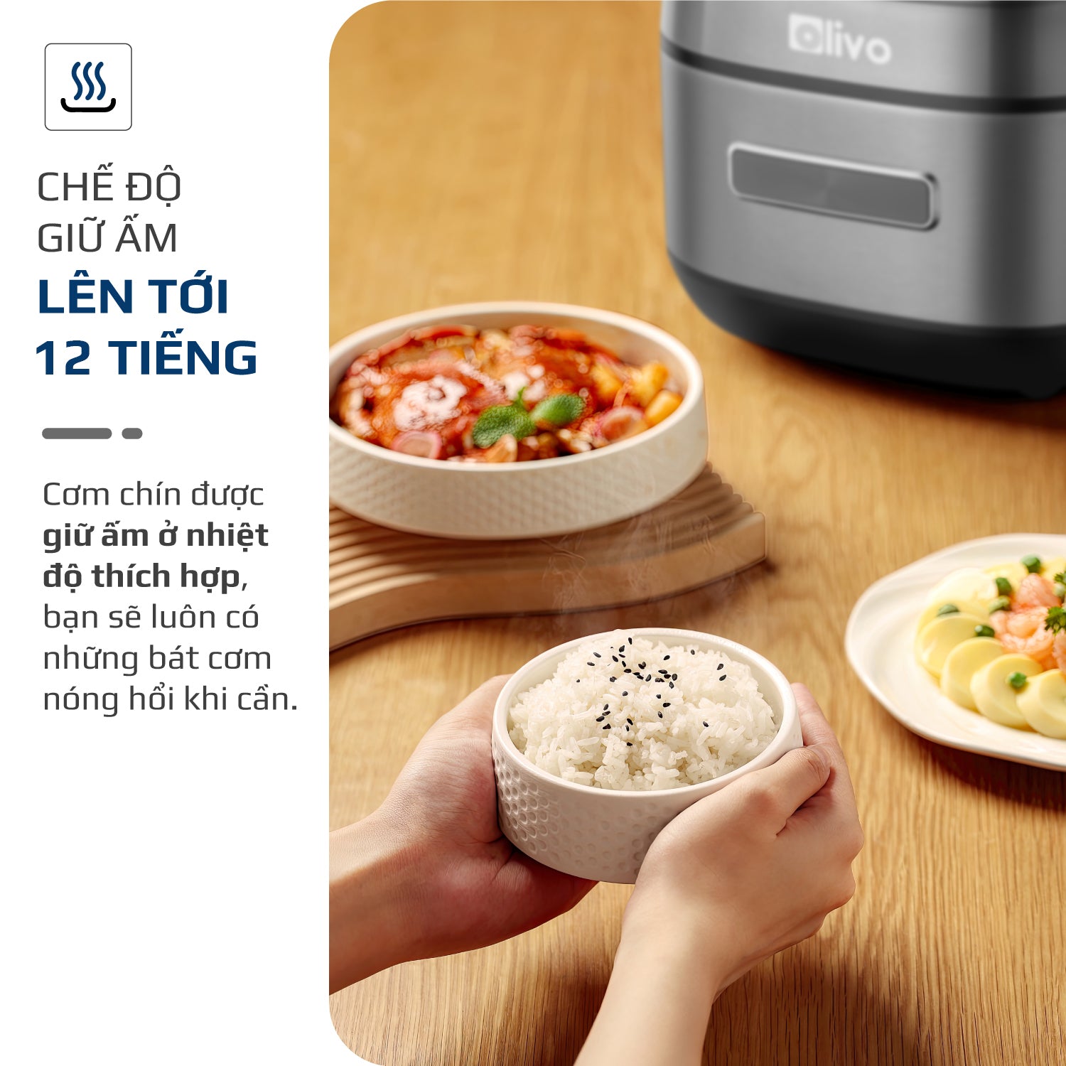 Nồi Cơm Điện Cao Tần OLIVO RC900IH – Lòng Nồi INOX 316L Cao Cấp, Công Nghệ Cao Tần Giữ Trọn Dinh Dưỡng, Bảng Điều Khiển Oled Sống Động, Hiện Đại, Cao Cấp