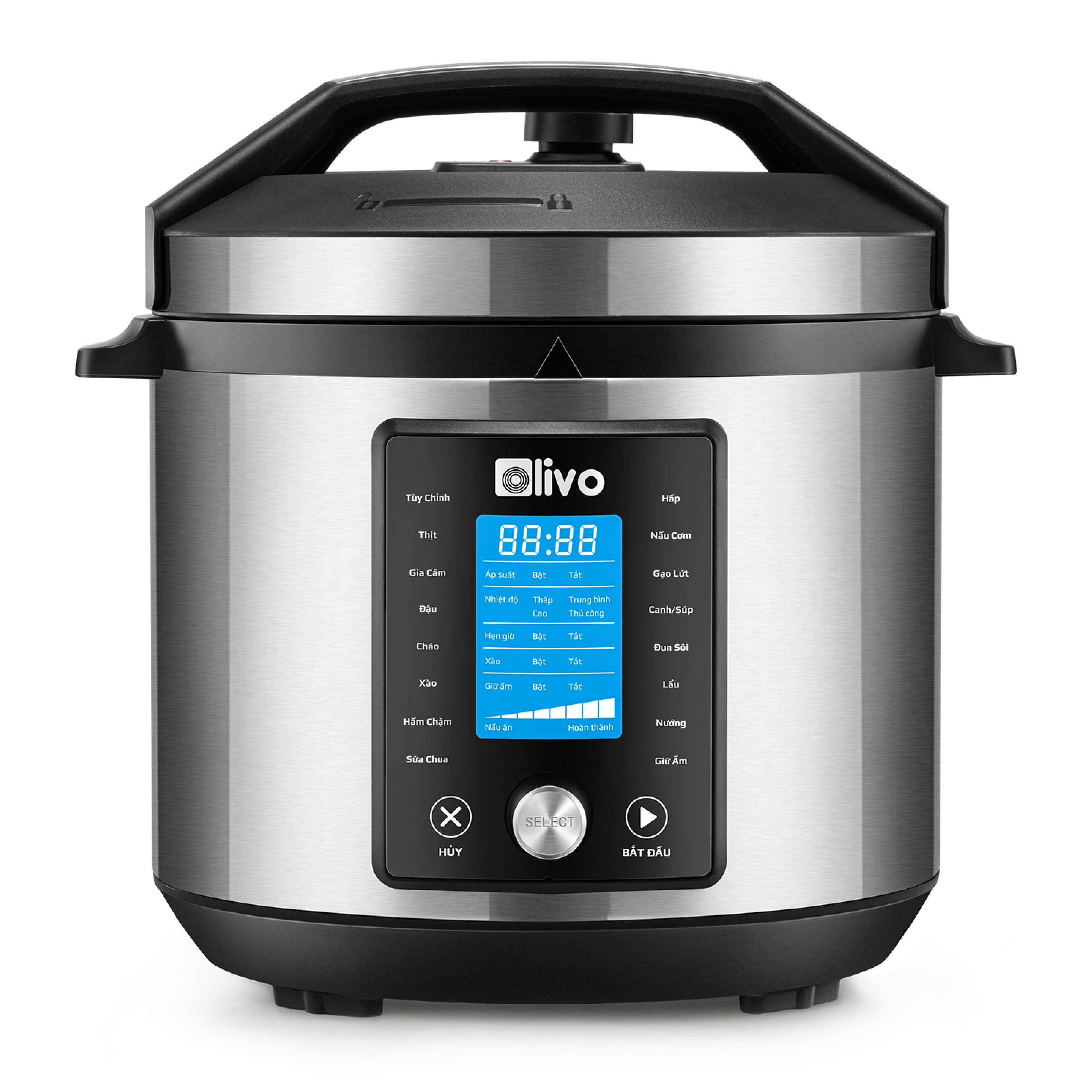 Nồi Áp Suất Điện Đa Năng OLIVO PC680 - Màn Hình OLED Hiện Đại, Lòng Nồi INOX 304, Đa Chức Năng 16 Chế Độ Cài Sẵn, Dung Tích 6L, Công Suất 1500W