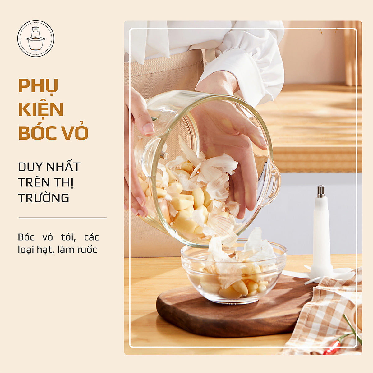 Máy Xay Thực Phẩm Đa Năng OLIVO FC21 - Dung Tích 2.1L - Công Suất 500W