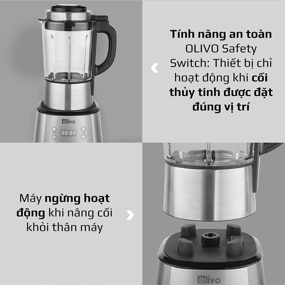 Máy Làm Sữa Hạt OLIVO X20 - Nấu Sữa Hạt, Xay Sữa Hạt, Làm Sữa Thảo Mộc Đa Năng