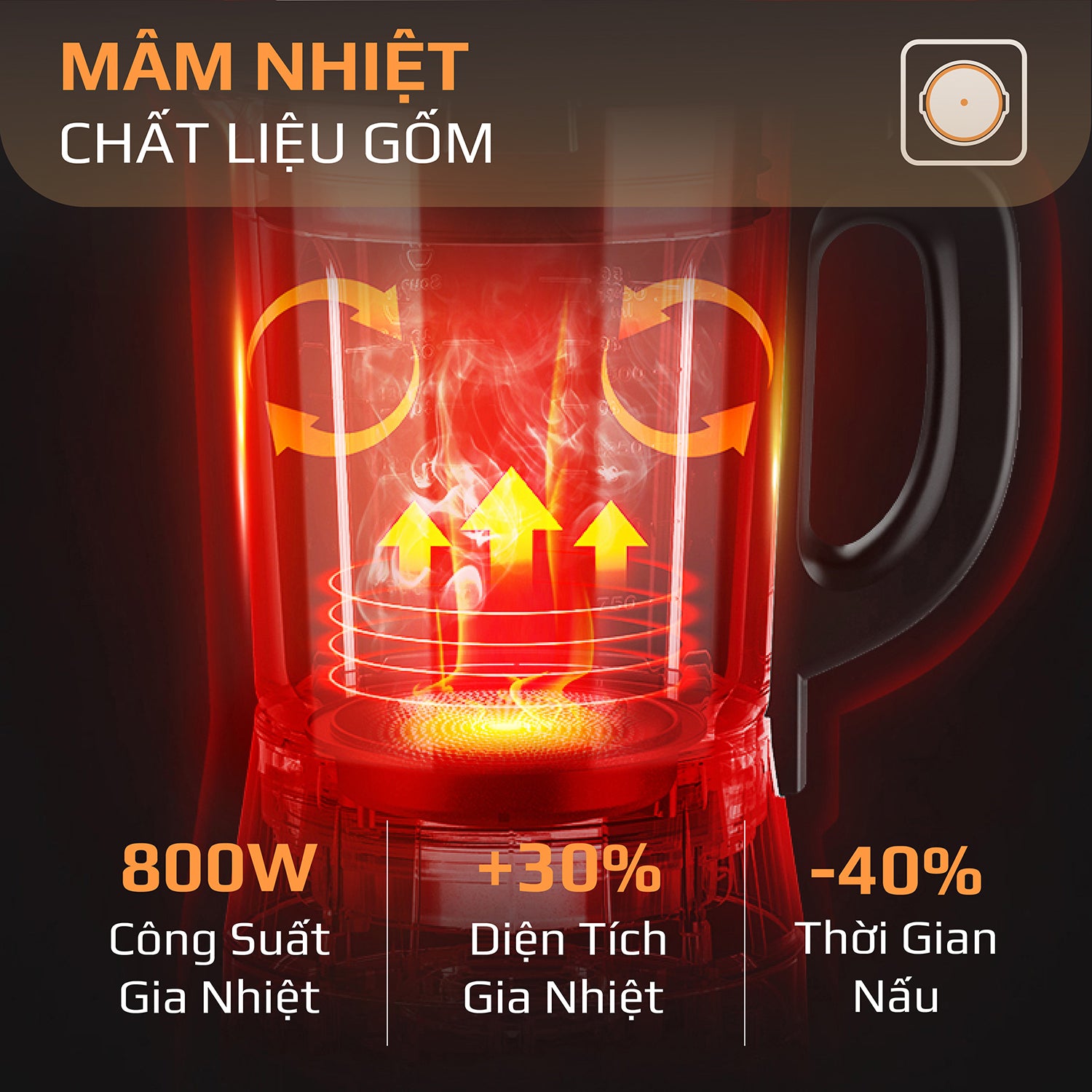 Máy Xay Nấu Cao Cấp OLIVO CB22 PRO - Độ Ồn Thấp Nhất - Chống Trào Tuyệt Đối - Vệ Sinh Khử Khuẩn