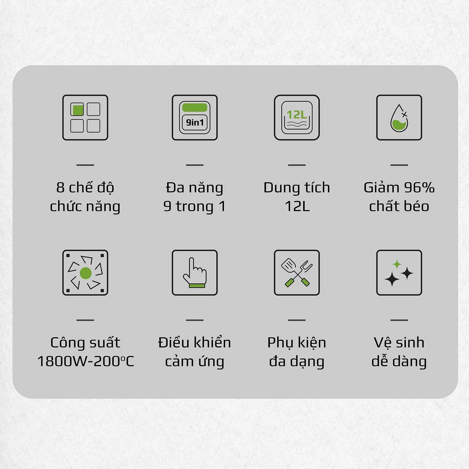 Nồi Chiên Không Dầu OLIVO AF12- Dung Tích 12L - Công Suất 1800W