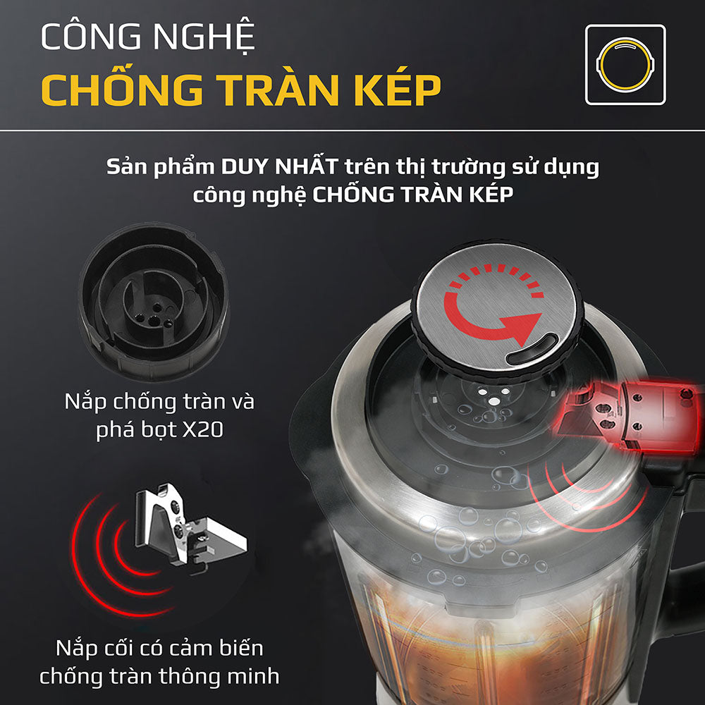 Máy Làm Sữa Hạt OLIVO X20 - Nấu Sữa Hạt, Xay Sữa Hạt, Làm Sữa Thảo Mộc Đa Năng