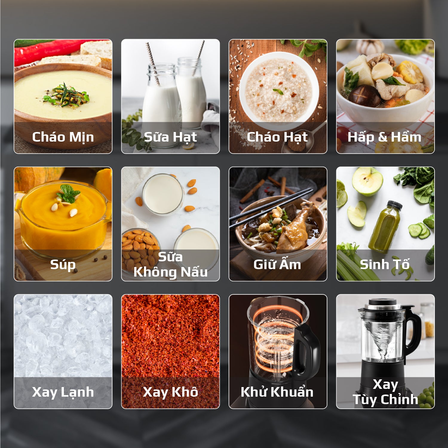 Máy Xay Nấu Đa Năng OLIVO CB20 - Độ Ồn Thấp Nhất - Chống Trào Tuyệt Đối - Vệ Sinh Khử Khuẩn - Chống Dính Gốm