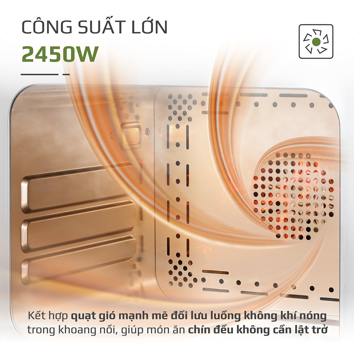 Nồi Chiên Hơi Nước OLIVO SF18 - 50 Chức Năng - Dung Tích 18L - Công Suất 2450W