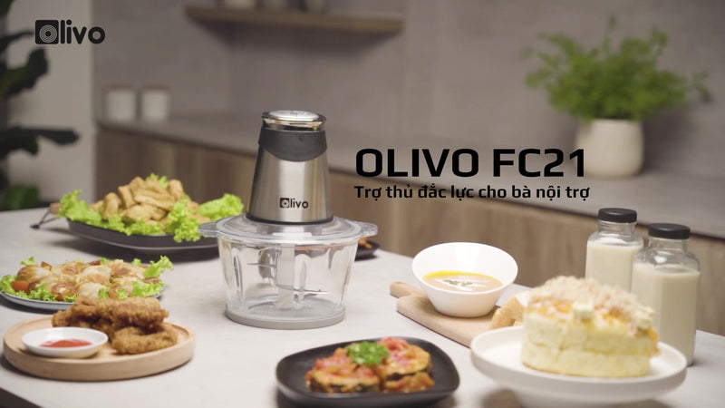 Review máy xay thực phẩm đa năng Olivo FC21 - Dung Tích 2.1L - Công Suất 500W