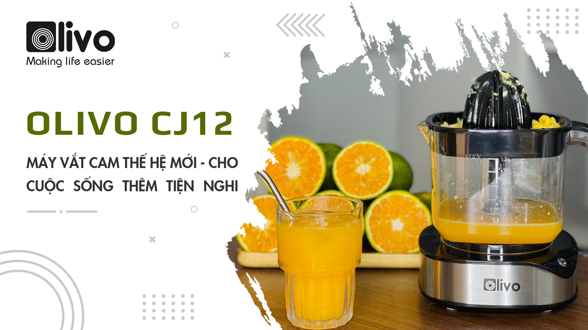 Máy vắt cam OLIVO CJ12 thế hệ mới - cho cuộc sống thêm tiện nghi