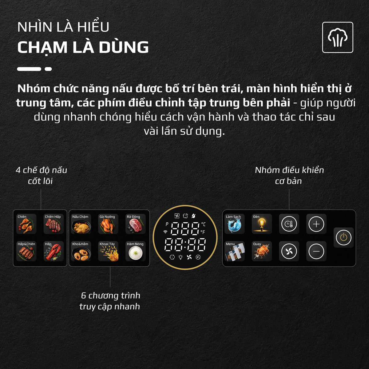 Nồi Chiên Hấp Đa Năng OLIVO SF1800 ULTRA - Dung Tích 18L - Công Nghệ Hấp GreenSteam/Chiên Eco Fry, 100 Chế Độ Cài Sẵn, Đột Phá Chiên Hấp Đa Giai Đoạn, Màu Titanium, Bảng Điều Khiển OLED Cao Cấp