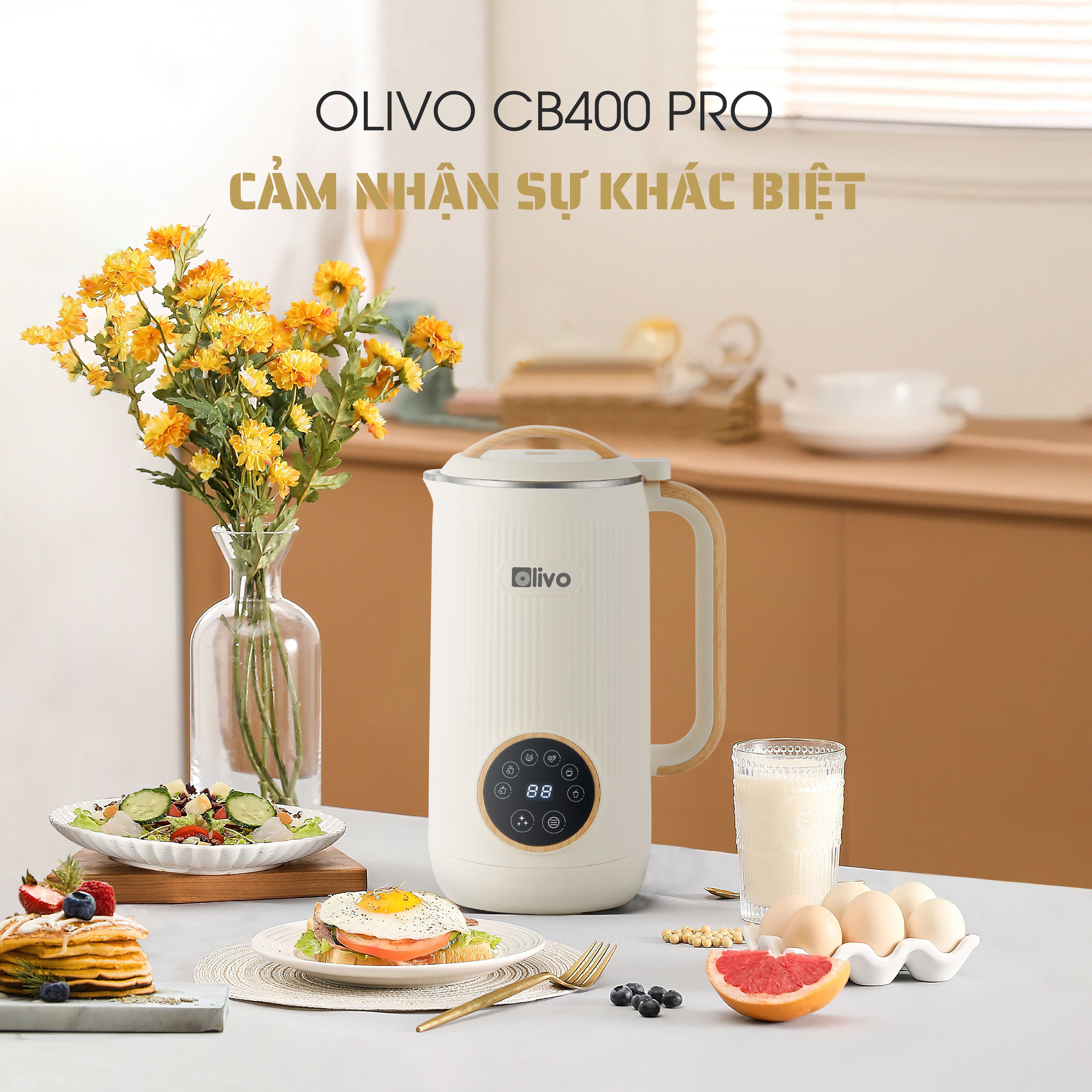Máy Xay Nấu Đa Năng OLIVO CB400 PRO – Nhỏ Gọn Tiện Mang Theo – Đa Chức Năng – Cao Cấp