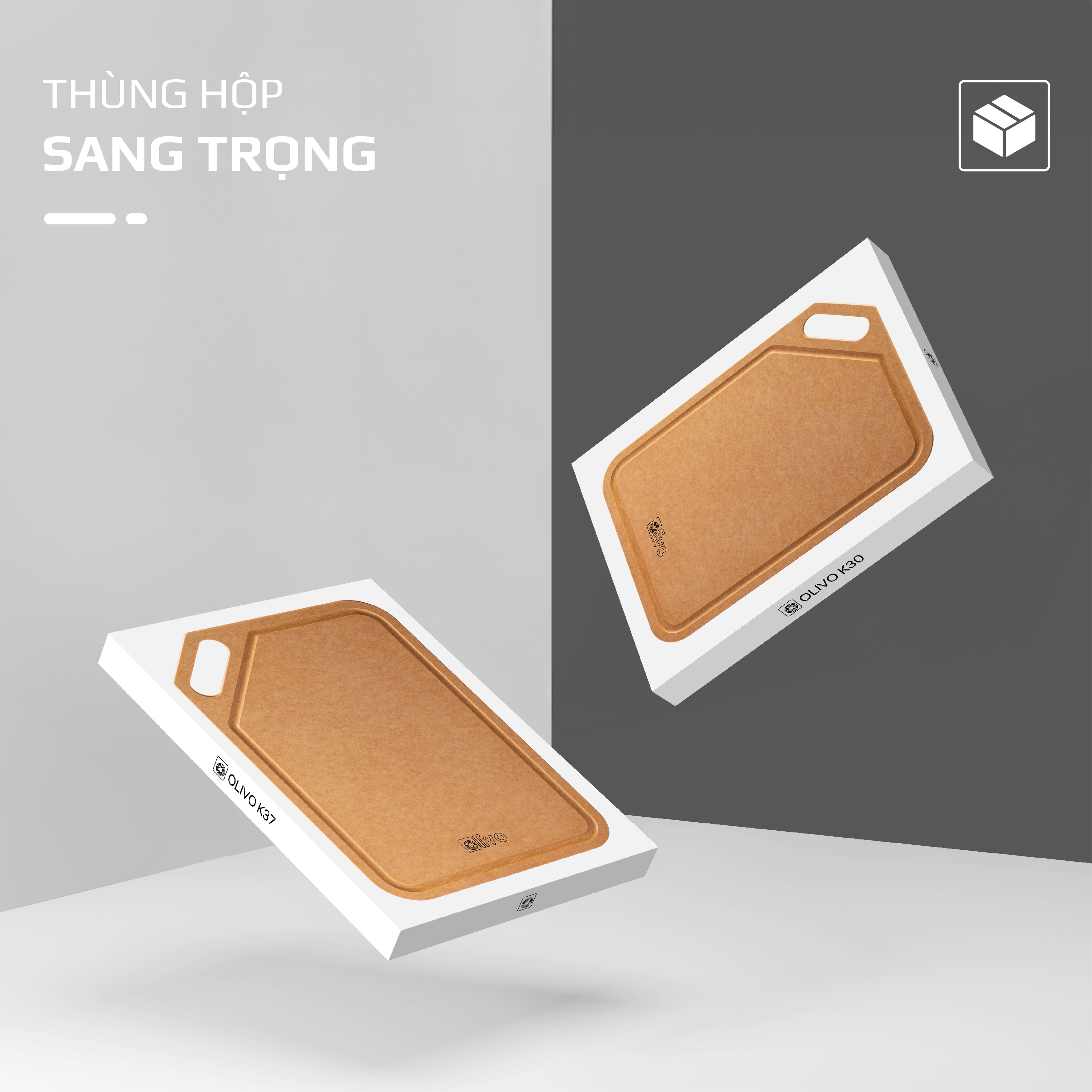 Thớt Sợi Gỗ OLIVO Wood Fiber K30S – K37S – Chống Cong Vênh, Ẩm Mốc, Không Bám Mùi Thực Phẩm – Sử Dụng Được Với Máy Rửa Bát