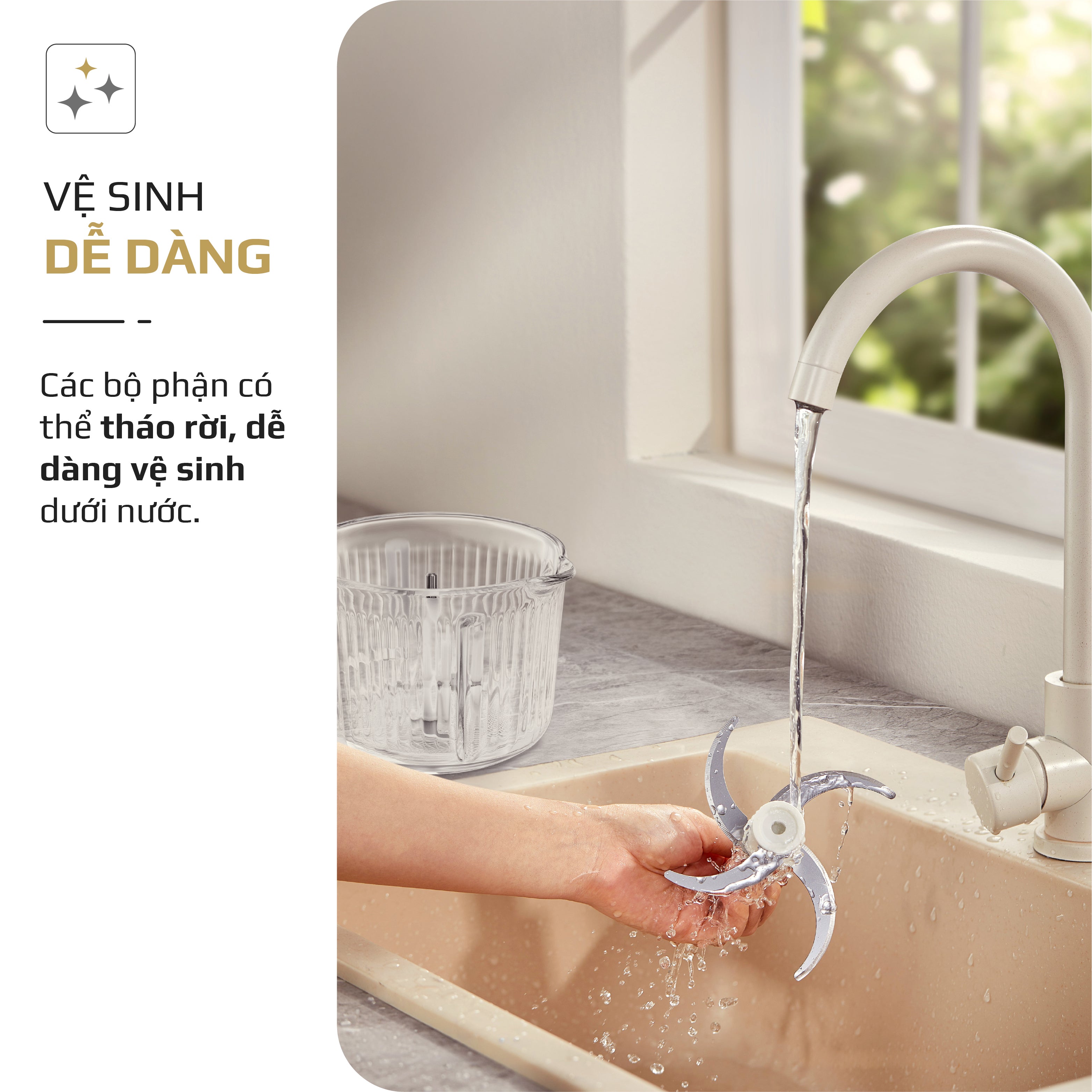 Máy Xay Thực Phẩm Đa Năng OLIVO FC25 - 2 Cối Xay - Dung Tích 2L Và 300ML - Công Suất 300W - 3 Chế Độ Xay