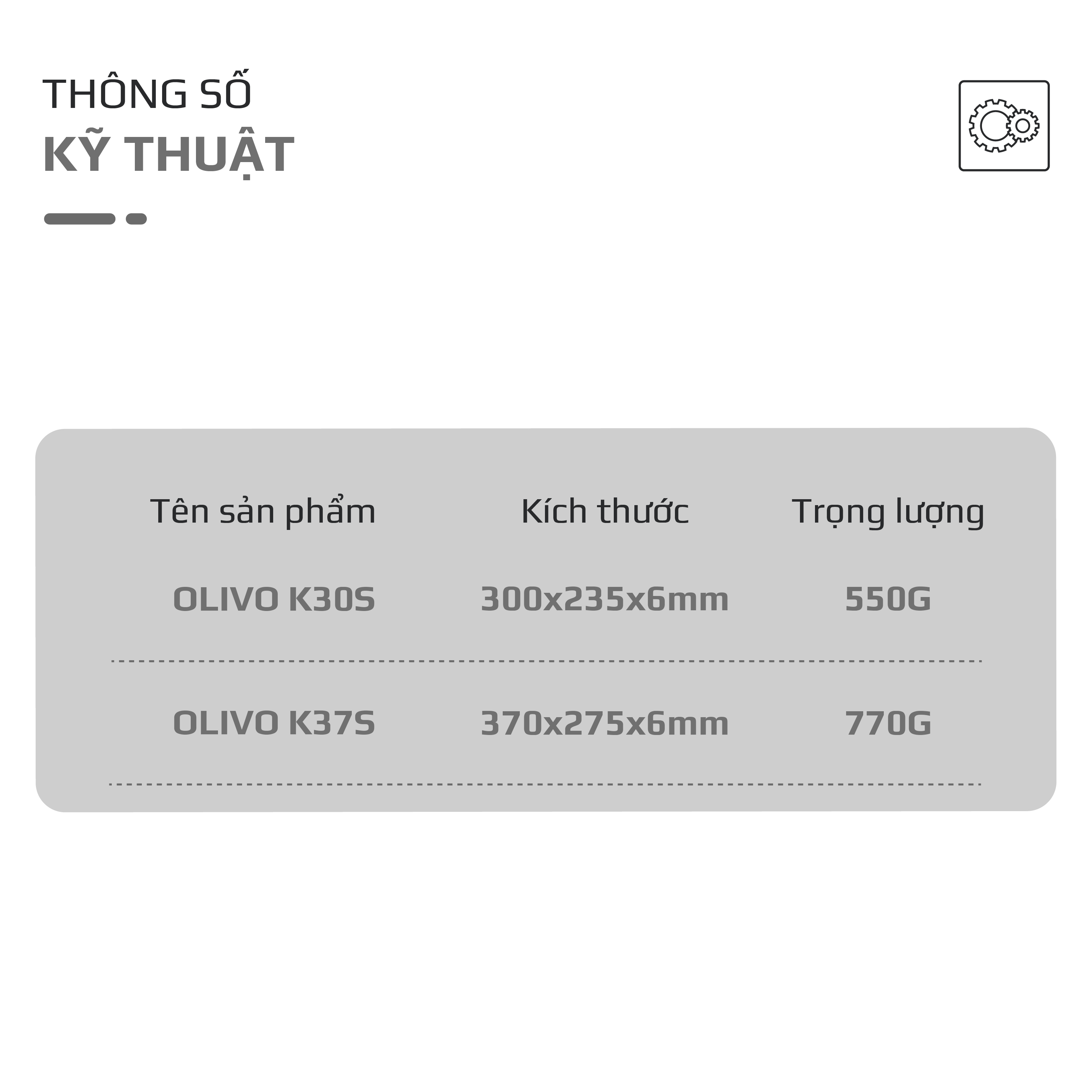 Thớt Sợi Gỗ OLIVO Wood Fiber K30S – K37S – Chống Cong Vênh, Ẩm Mốc, Không Bám Mùi Thực Phẩm – Sử Dụng Được Với Máy Rửa Bát