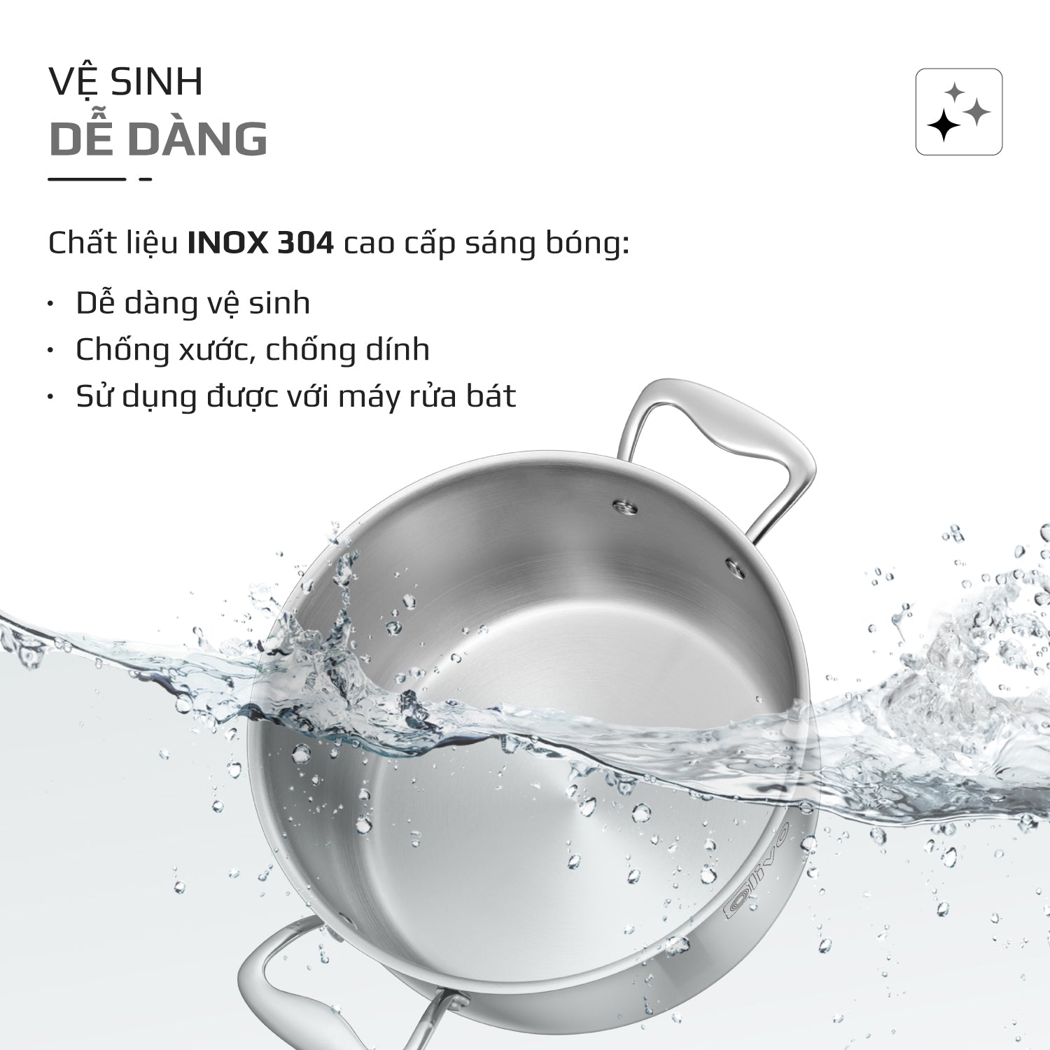 Bộ 2 Nồi OLIVO DAVINCI - Đa Dạng Kích Thước - Inox 3 Lớp - Nắp Kính Cường Lực - Nấu Được Trên Mọi Loại Bếp