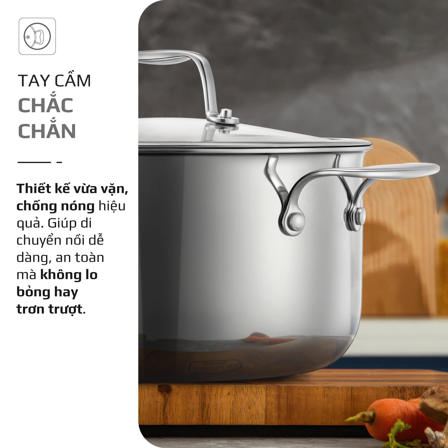 Bộ 2 Nồi OLIVO DAVINCI - Đa Dạng Kích Thước - Inox 3 Lớp - Nắp Kính Cường Lực - Nấu Được Trên Mọi Loại Bếp