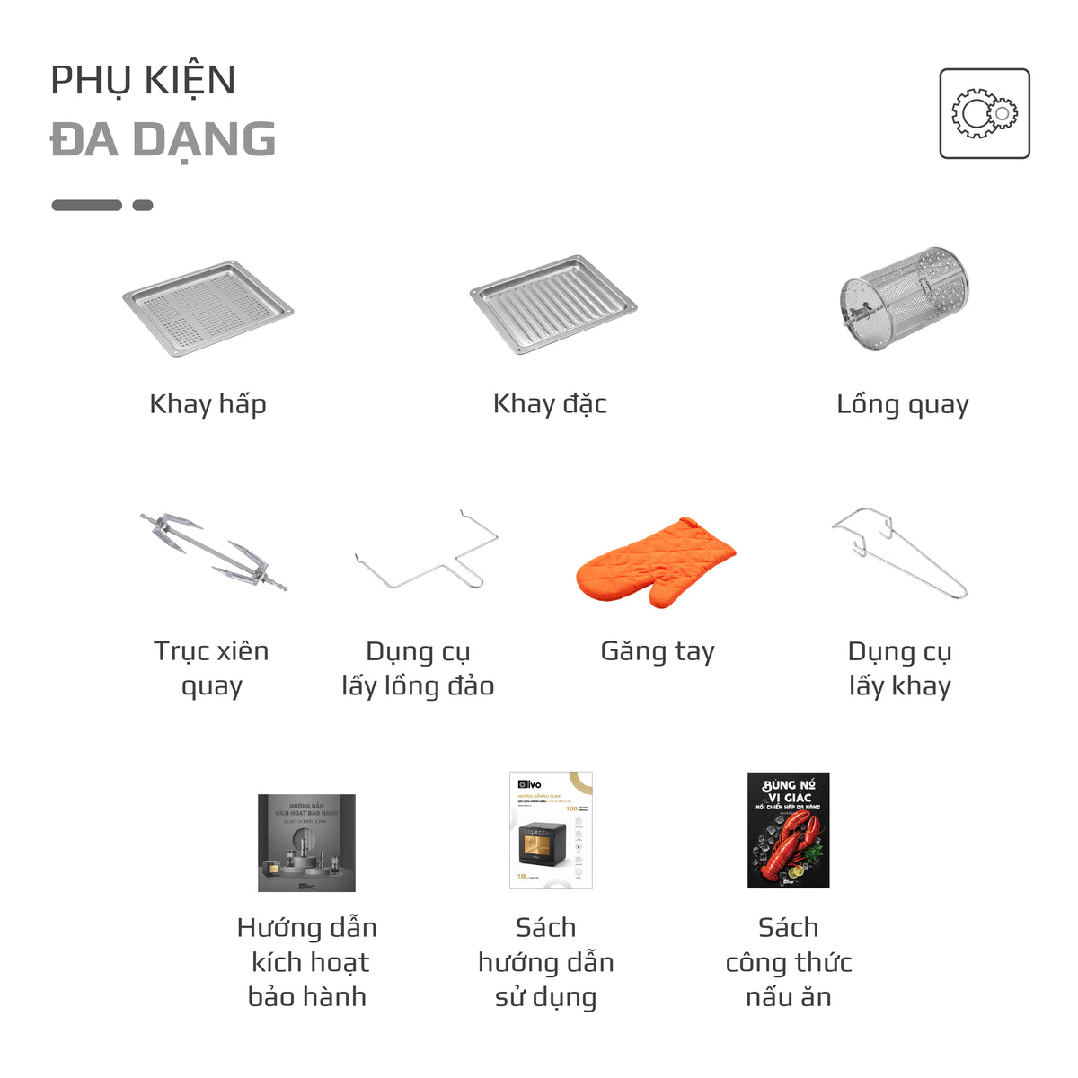 Nồi Chiên Hấp Đa Năng OLIVO SF1800 ULTRA - Dung Tích 18L - Công Nghệ Hấp GreenSteam/Chiên Eco Fry, 100 Chế Độ Cài Sẵn, Đột Phá Chiên Hấp Đa Giai Đoạn, Màu Titanium, Bảng Điều Khiển OLED Cao Cấp
